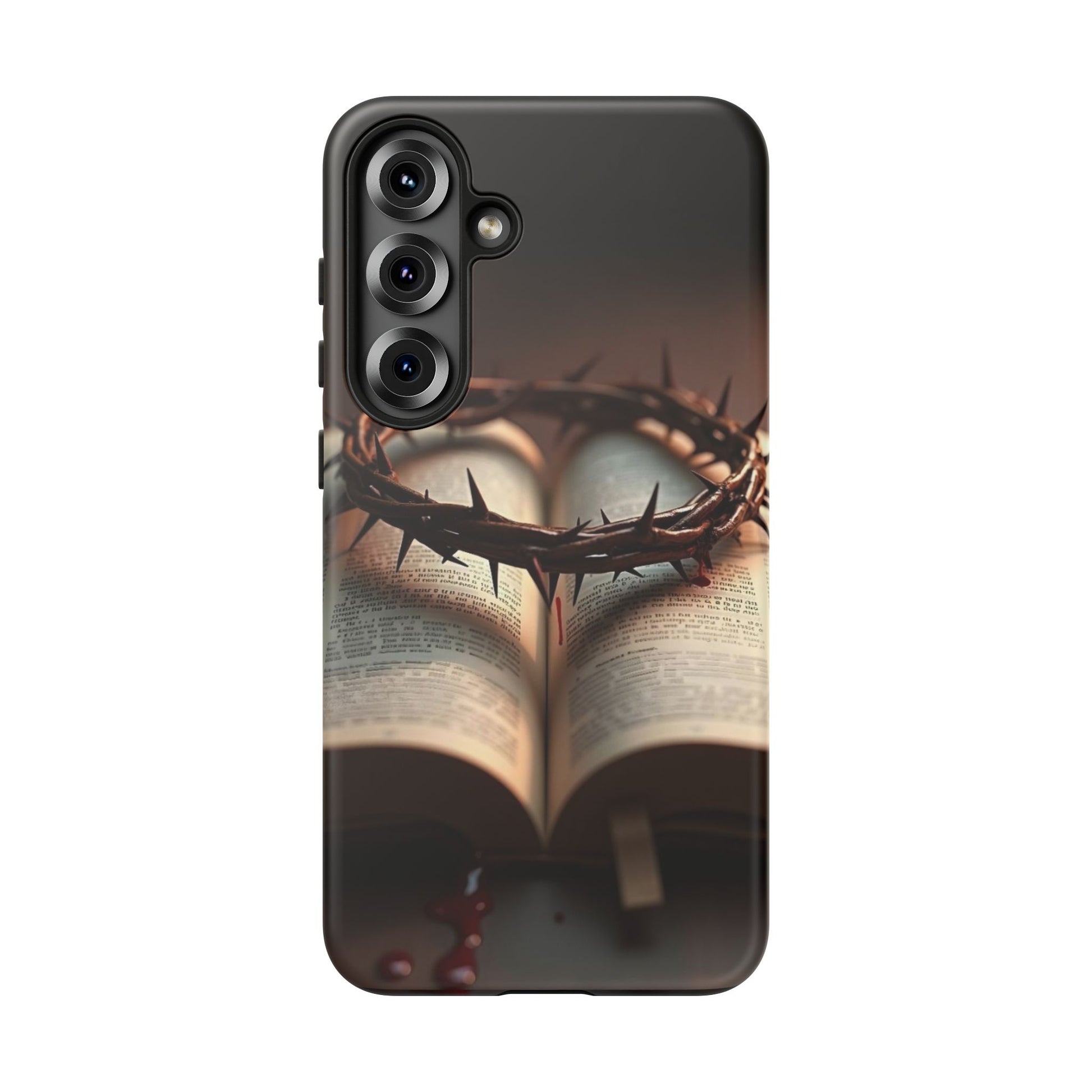 Crown of Thorns and Bible Christian Tough Cases for iPhones, Samsung, and Pixel