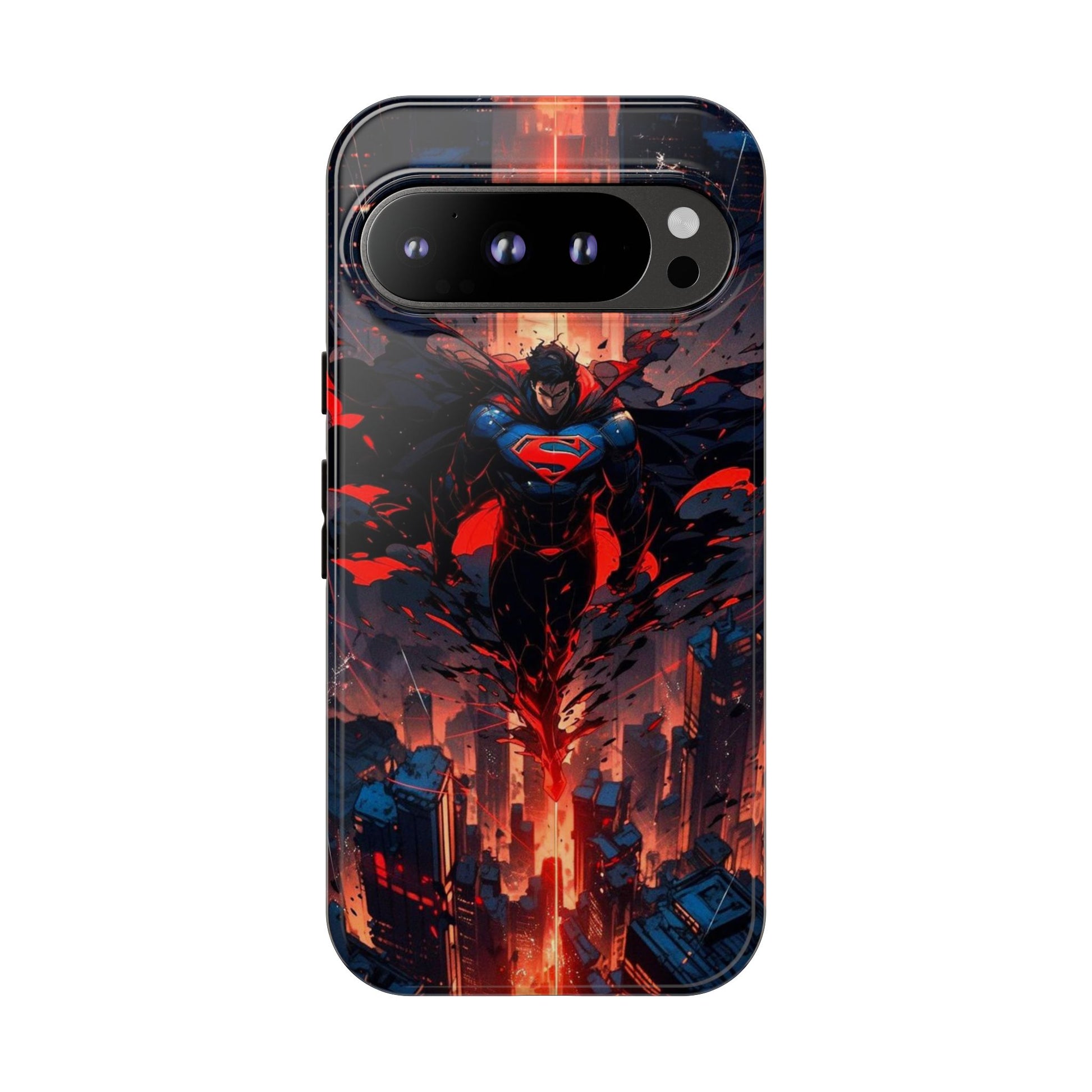 Anime Superman Tough Cases for iPhones, Samsung, and Pixel