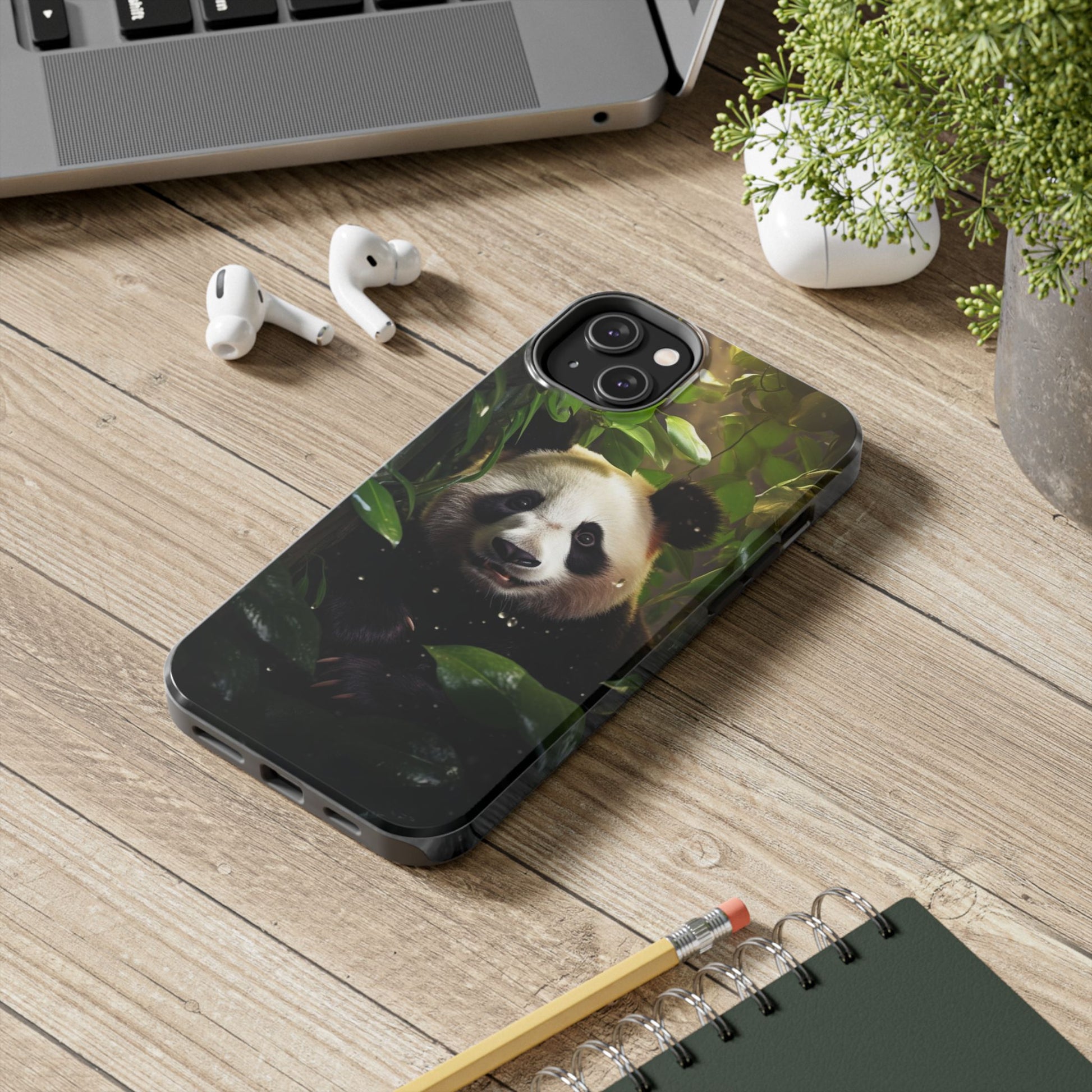 Smiling Panda Theme Phone Cases for iPhones & Samsung Phones