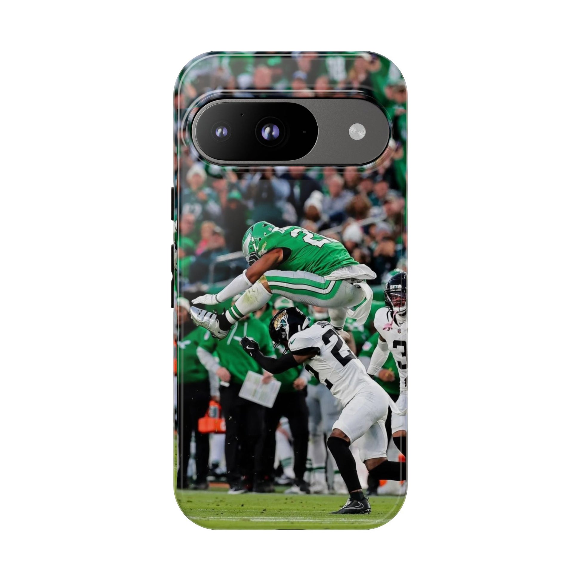Saquon Barkley The Huddle Eagles Football Tough Cases for iPhones, Samsung, and Pixel