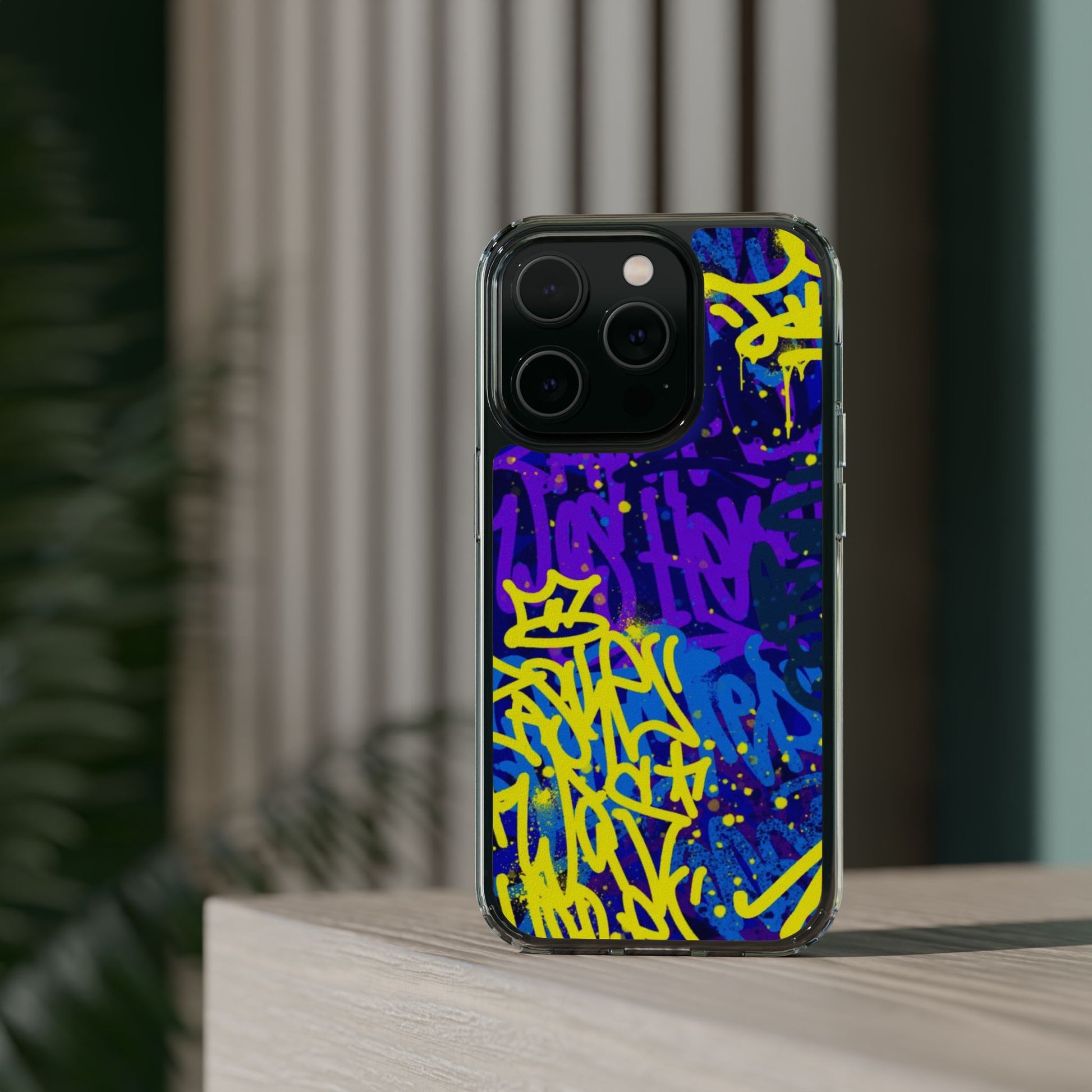 Phone Case, Graffiti Hip Hop Design for Select Iphones and Samsung, Clear Cover,