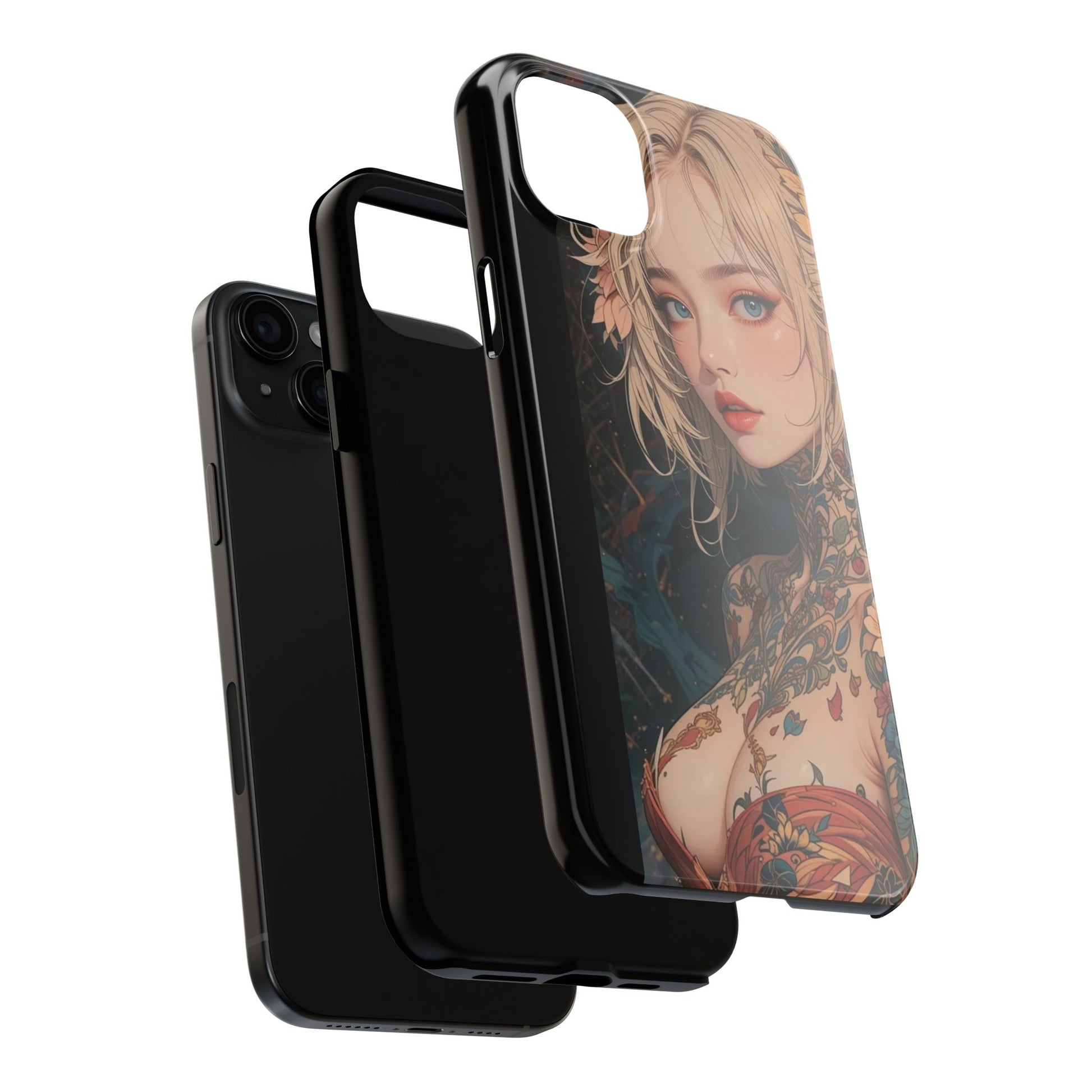 Tattoo Anime Girl Inspired Phone Cases for Iphones & Samsung Phones