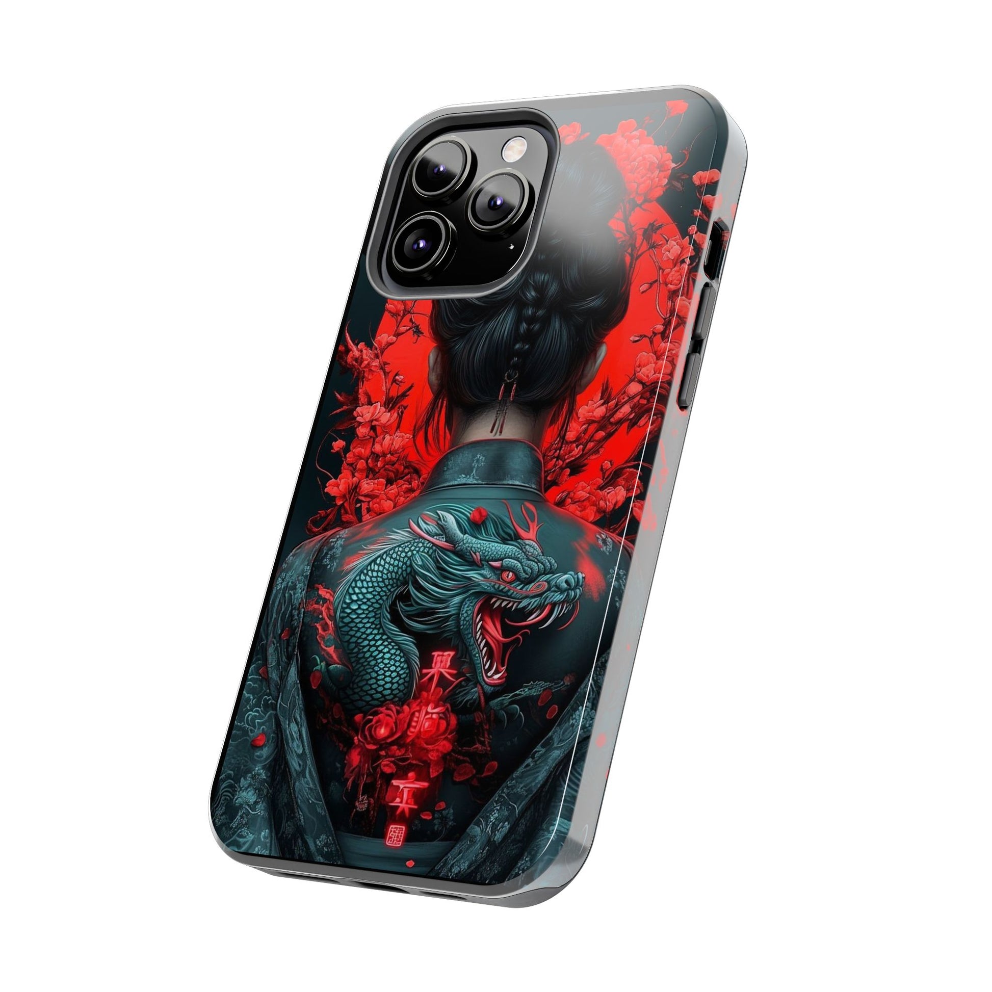 Dragon Geisha Japanese Design Phone Cases for iPhone & Samsung Galaxy Phones