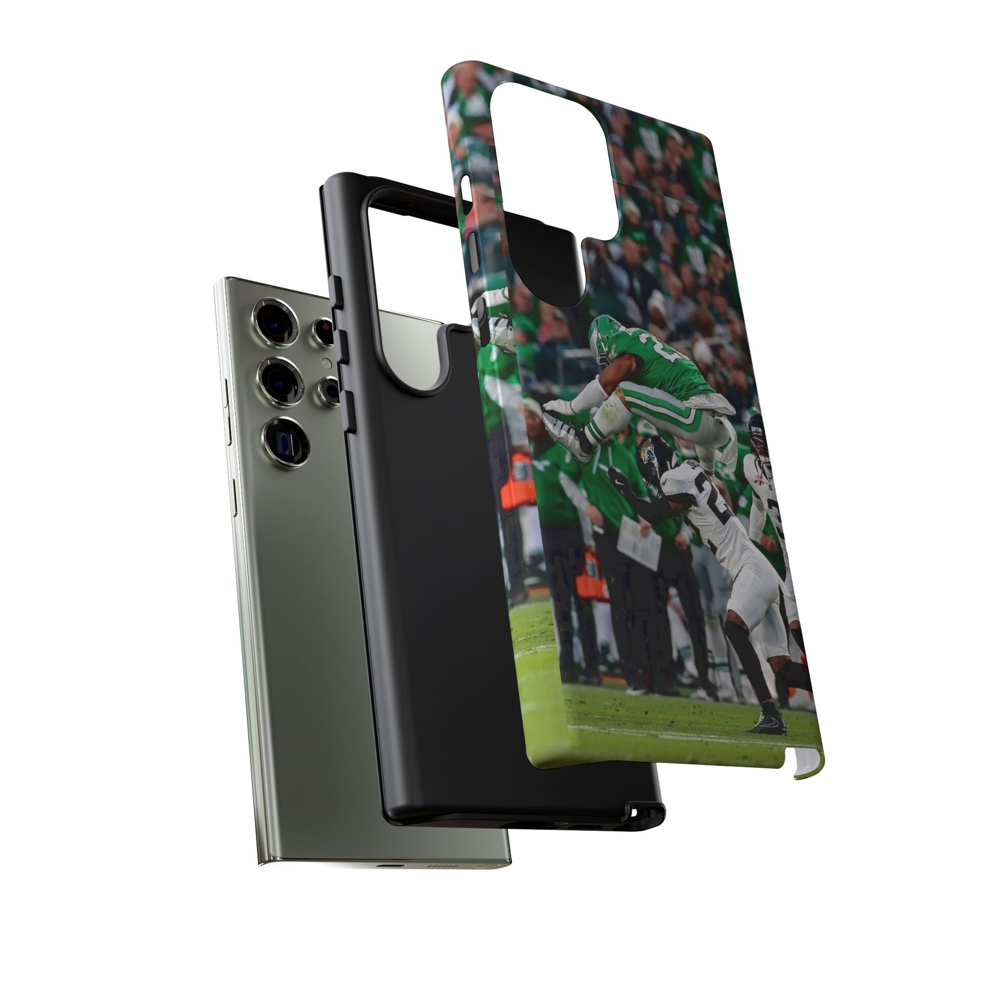 Saquon Barkley The Huddle Eagles Football Tough Cases for iPhones, Samsung, and Pixel