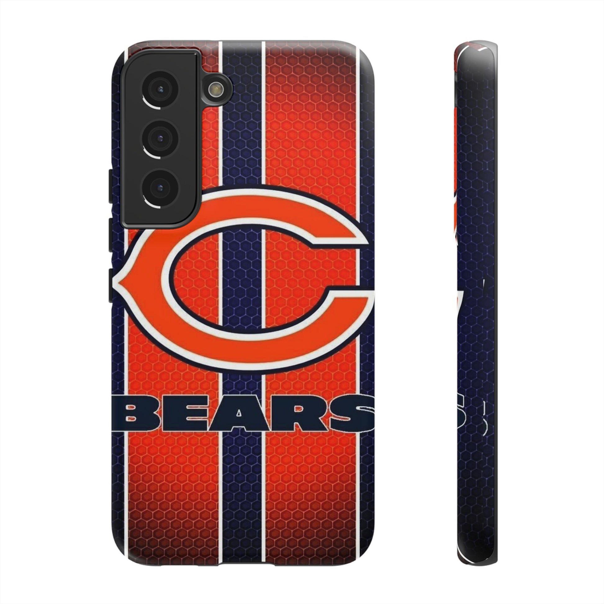 Chicago Bears Stripes Football Phone Case, Tough Cases for iPhones, Samsung, and Pixel
