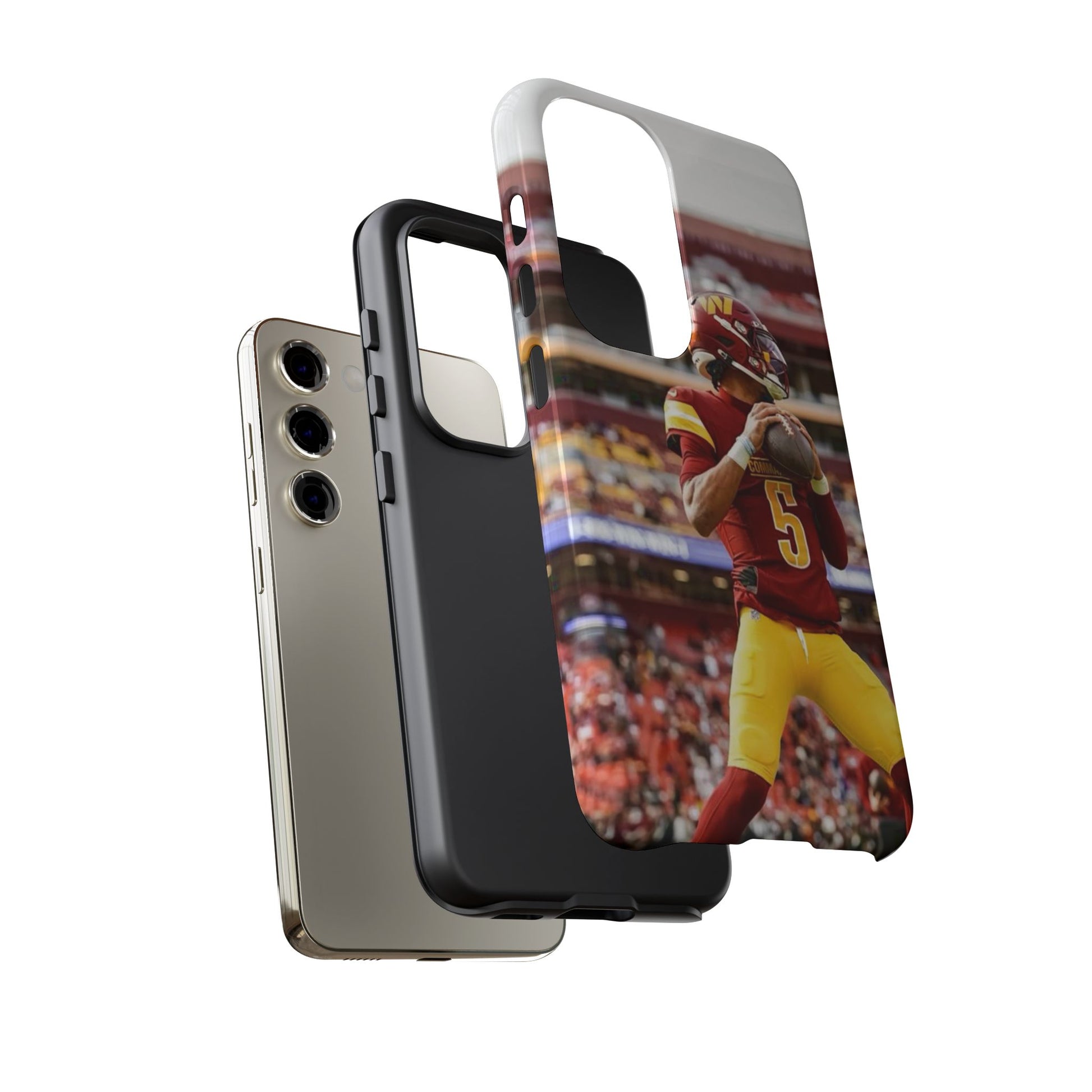 Jayden Daniels Washington Football Tough Cases for iPhones, Samsung, and Pixel