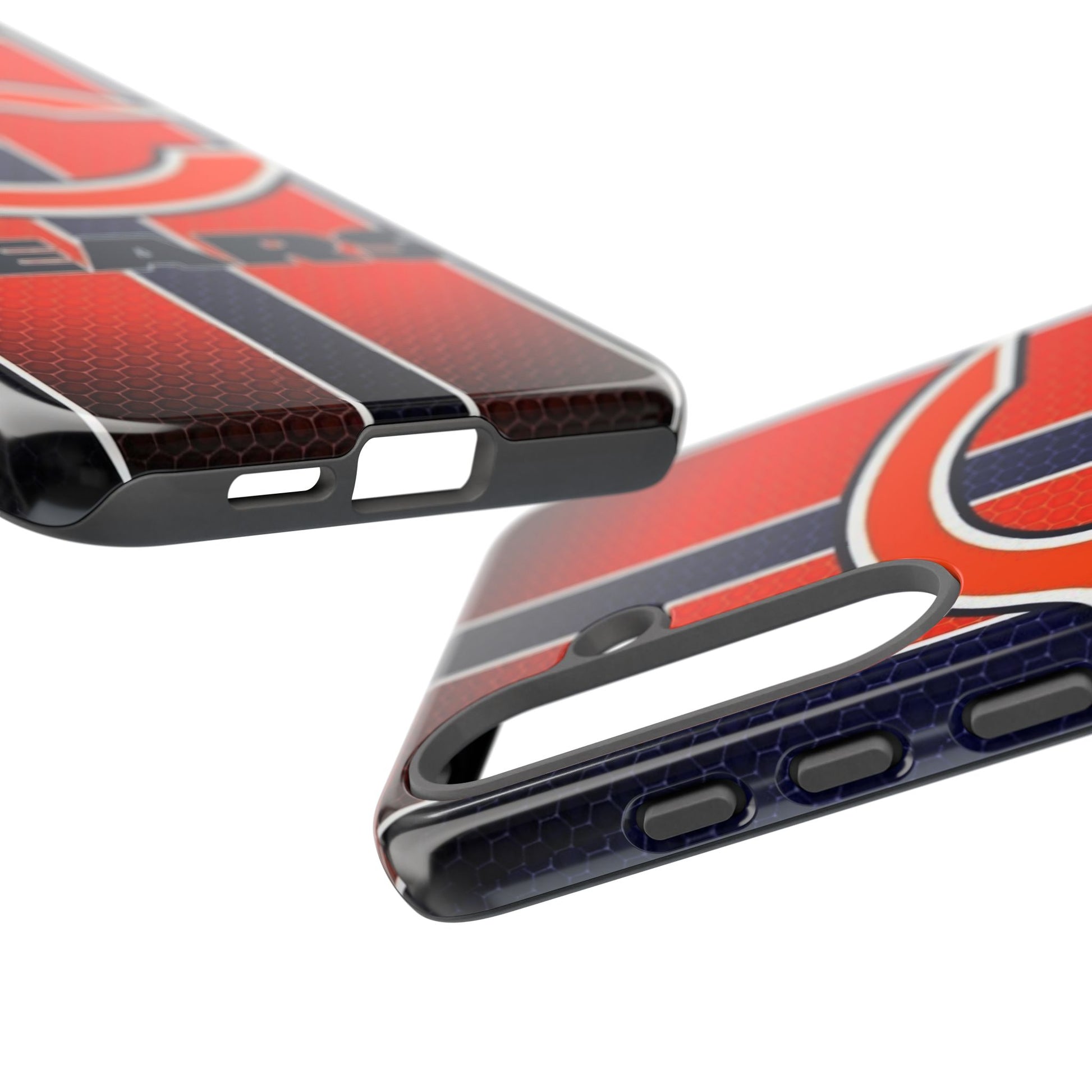 Chicago Bears Stripes Football Phone Case, Tough Cases for iPhones, Samsung, and Pixel