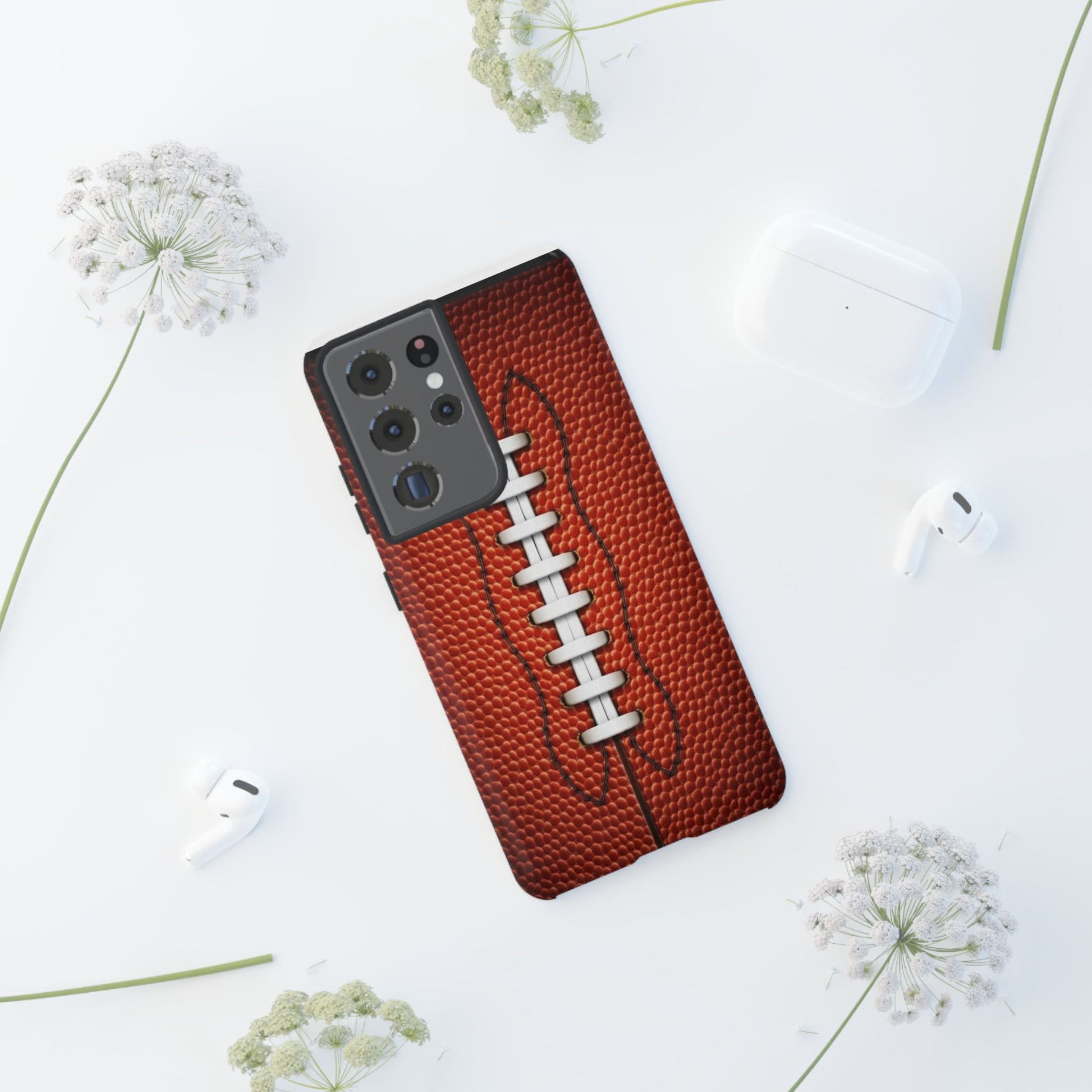 Football Pigskin Print Tough Cases for iPhones, Samsung, and Pixel