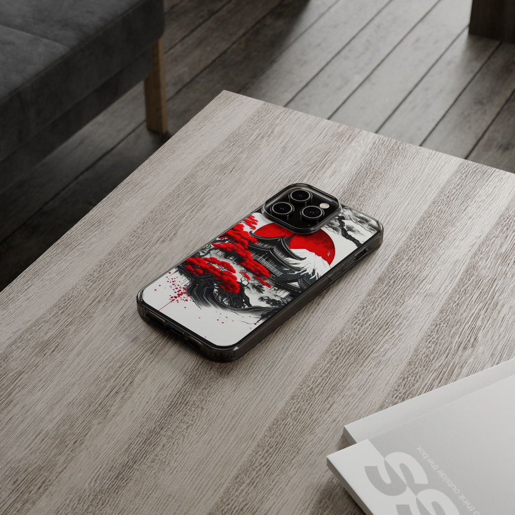 Phone Case, Japanese Landscape Theme, Iphone Samsung Clear Case, Protective