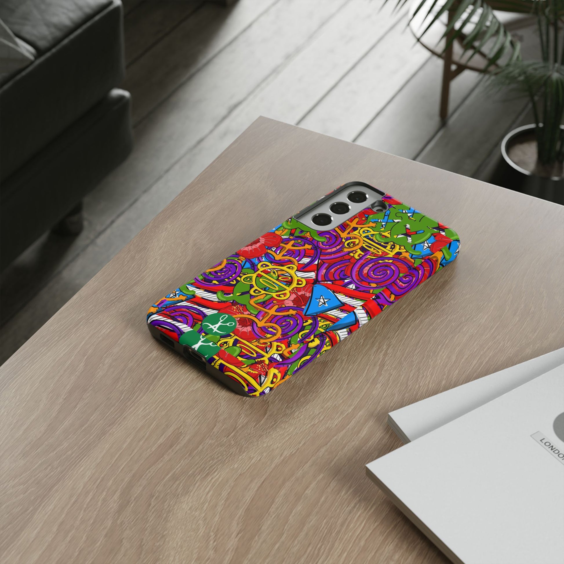 Puerto Rico Taino Tribal Art Tough Cases for iPhones, Samsung, and Pixel