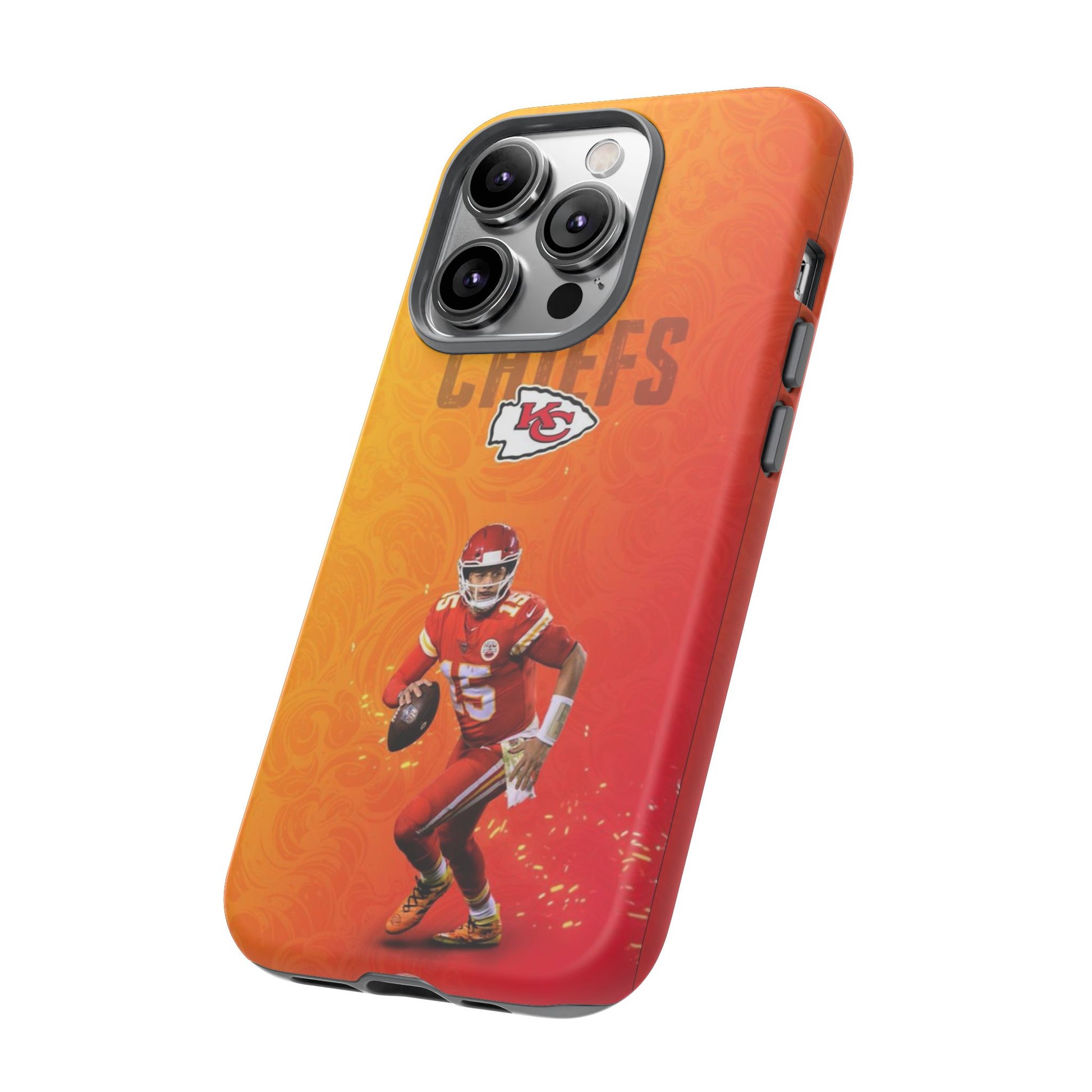 Kansas City Chiefs Patrick Mahomes Football Tough Cases for iPhones, Samsung, and Pixel
