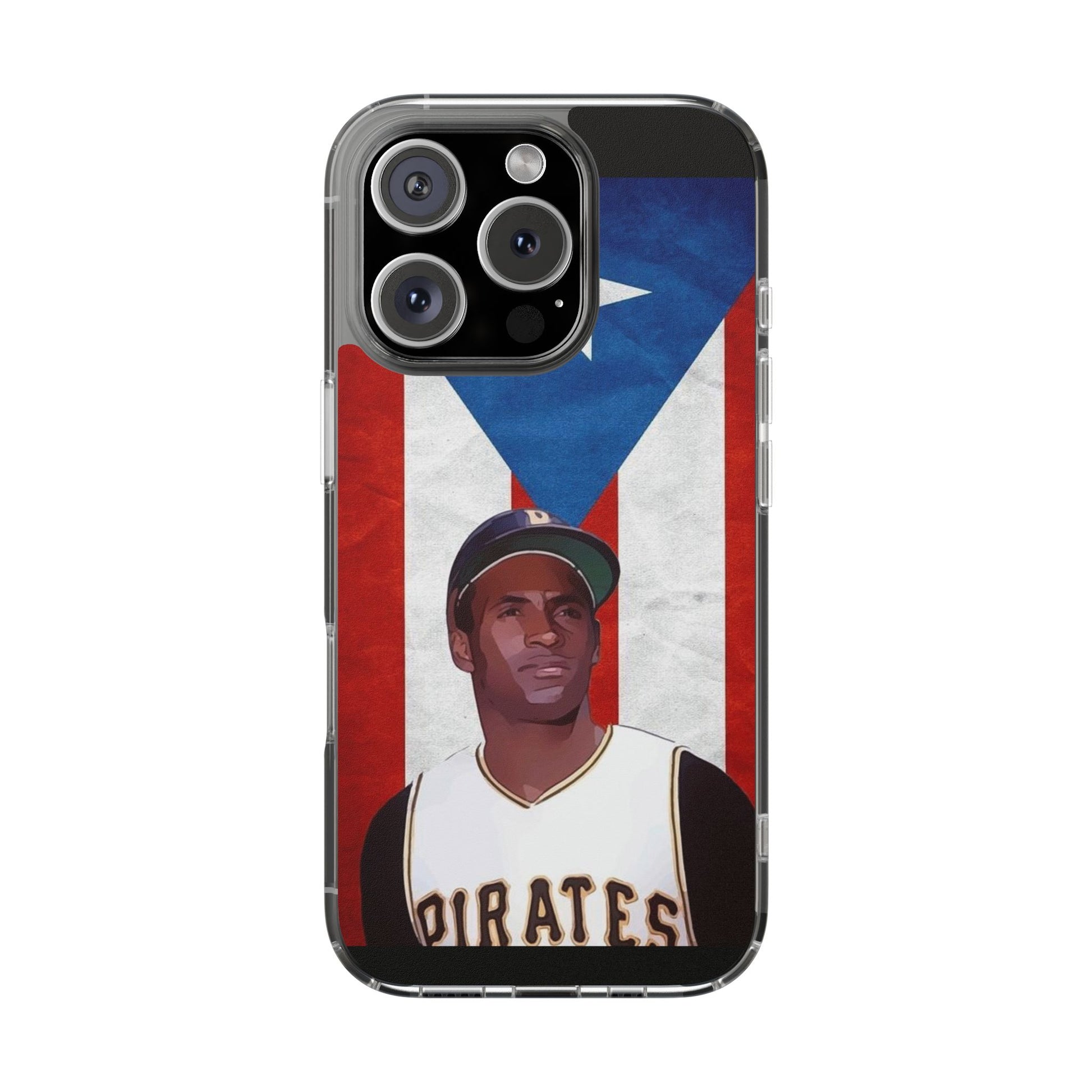 Puerto Rican Baseball Legend Clemente inspired Protective Iphone, Samsung case