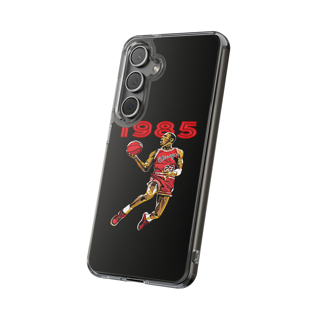 1985 Jordan Slam Dunk themed Basketball Inspired design Clear Phone Cases