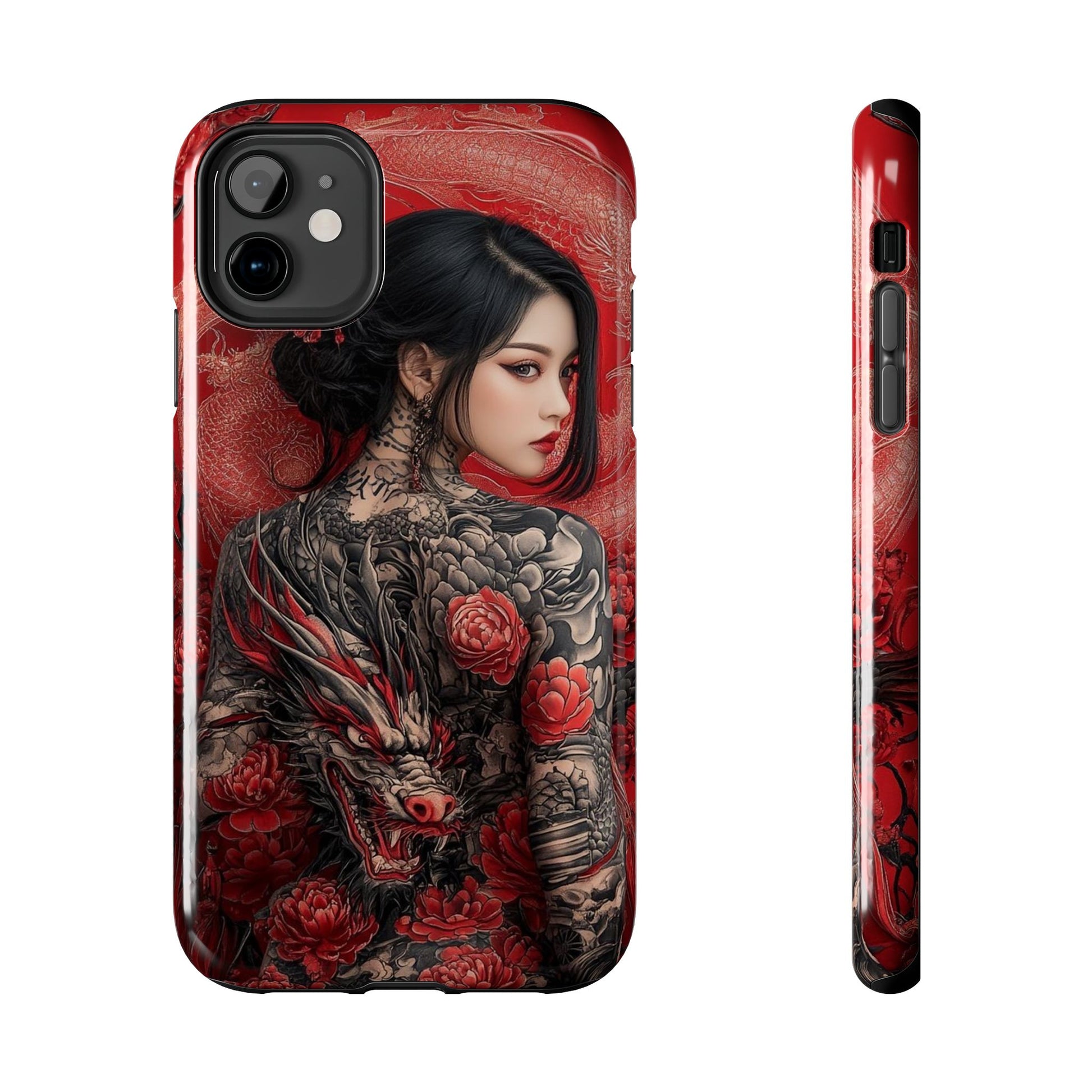 Japanese Geisha Tattooed Girl Phone Cases for Iphones & Samsung Durable