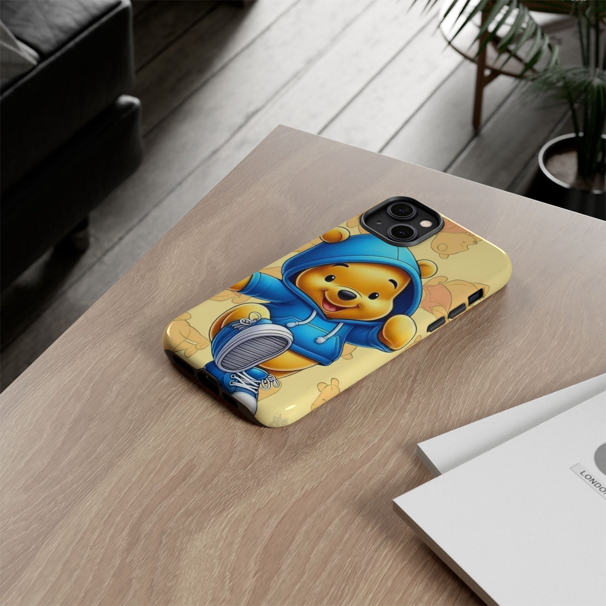 Cute Pooh Bear Phone Case, Tough Case