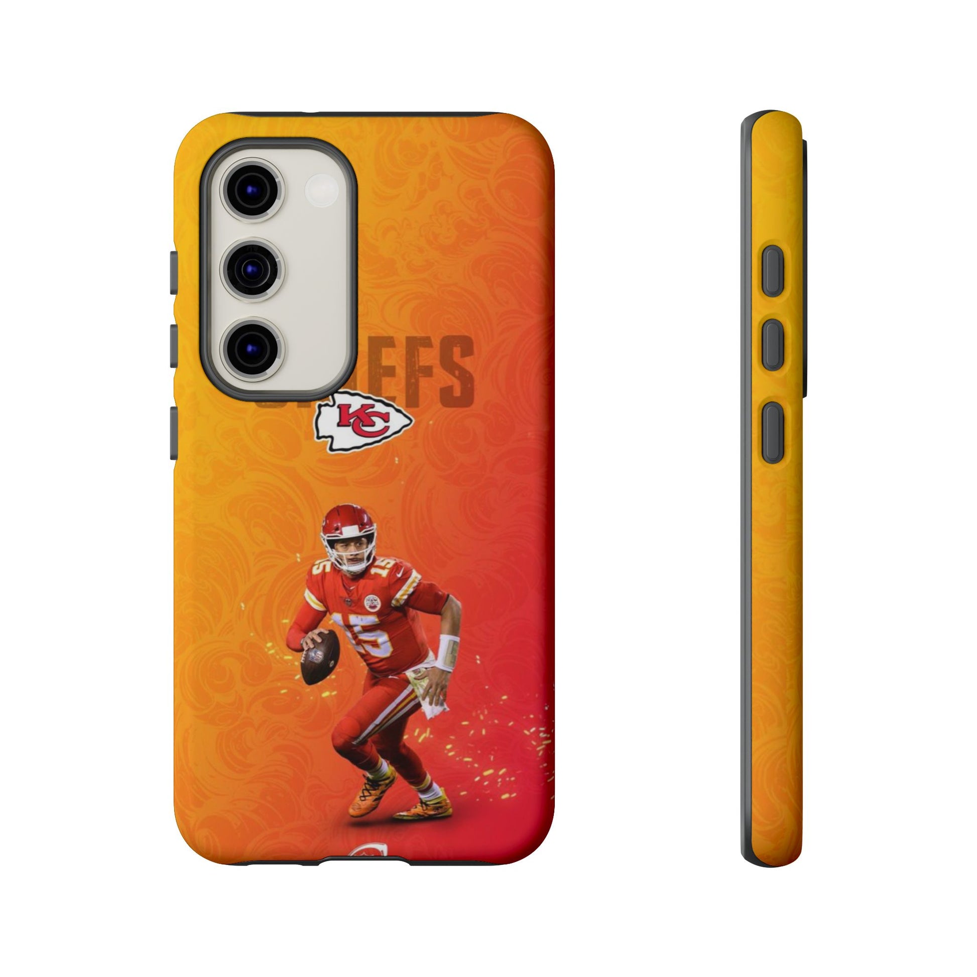 Kansas City Chiefs Patrick Mahomes Football Tough Cases for iPhones, Samsung, and Pixel