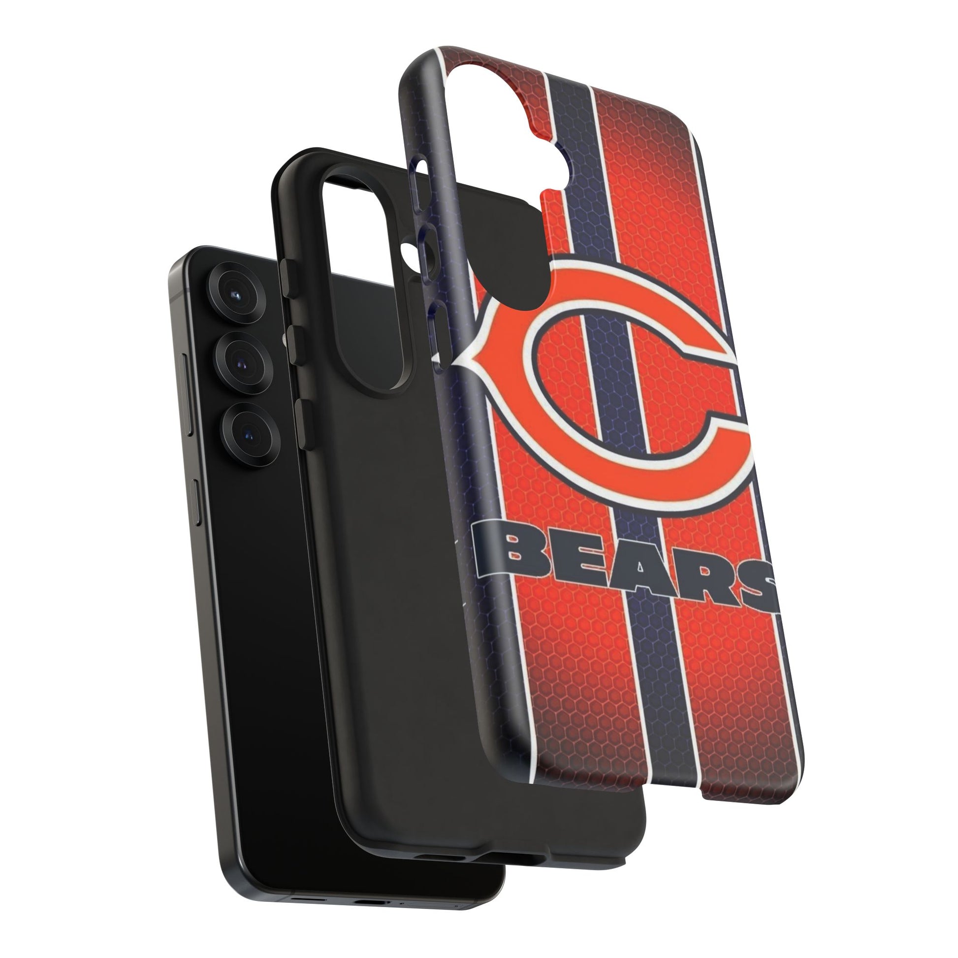 Chicago Bears Stripes Football Phone Case, Tough Cases for iPhones, Samsung, and Pixel