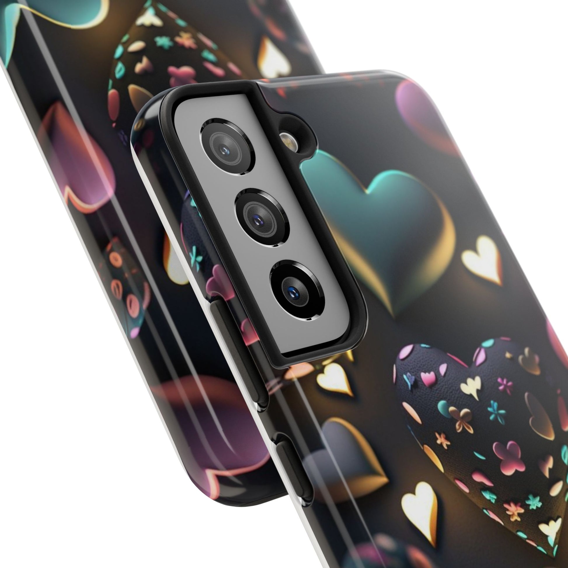 Floating Hearts Themed Tough Phone Cases for Iphones & Samsung Phones