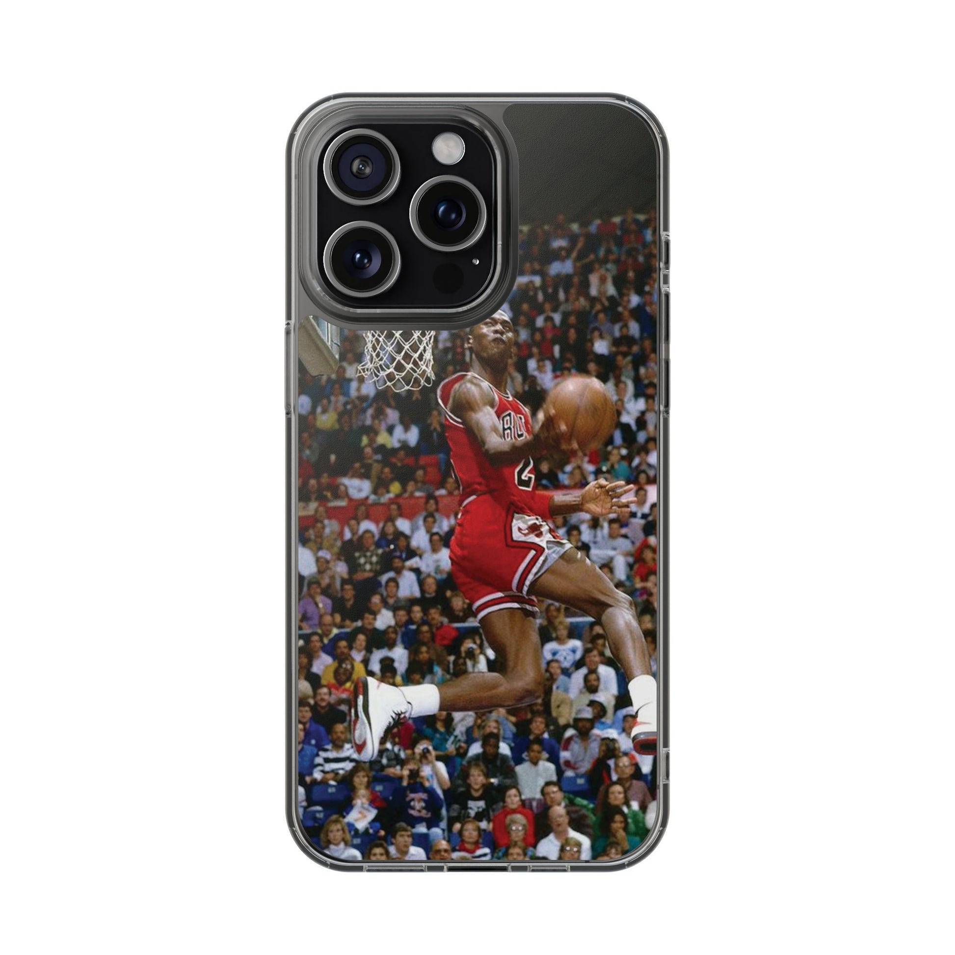 Vintage Jordan Dunk themed Basketball Inspired design Clear Phone Cases