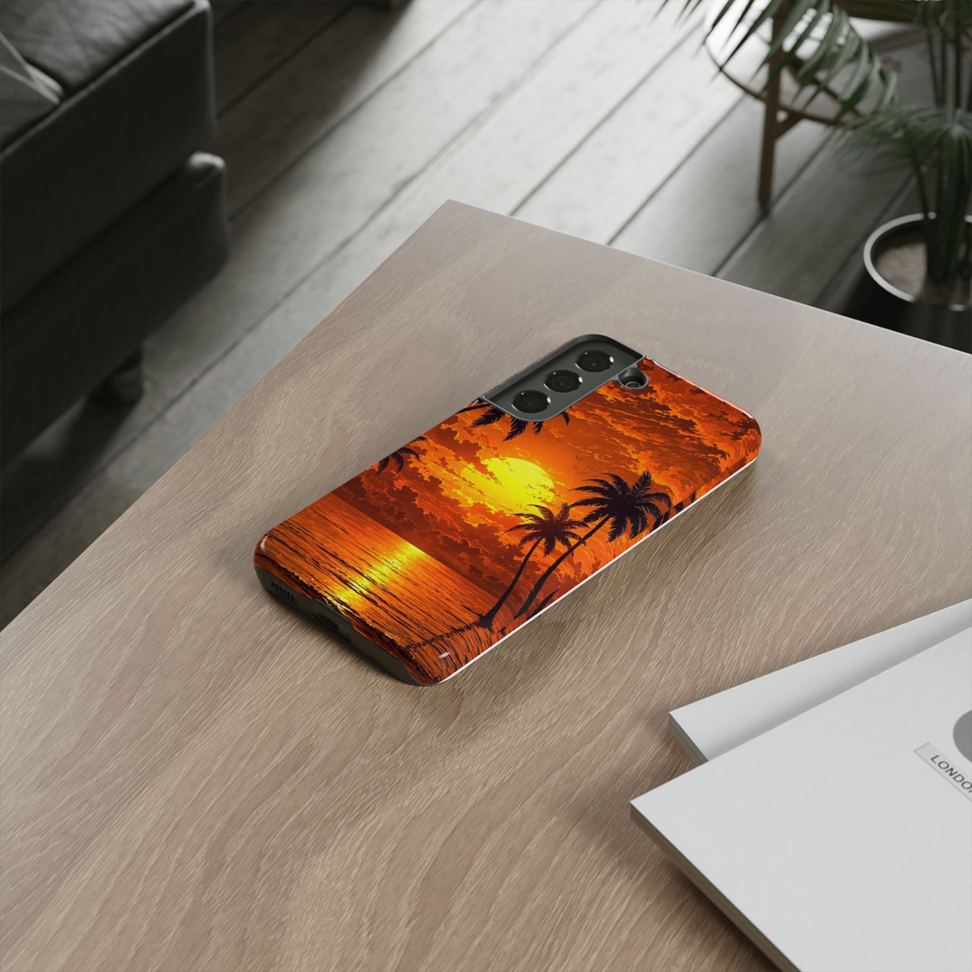 Beautiful Beach Sunset Tough Cases for iPhones, Samsung, and Pixel