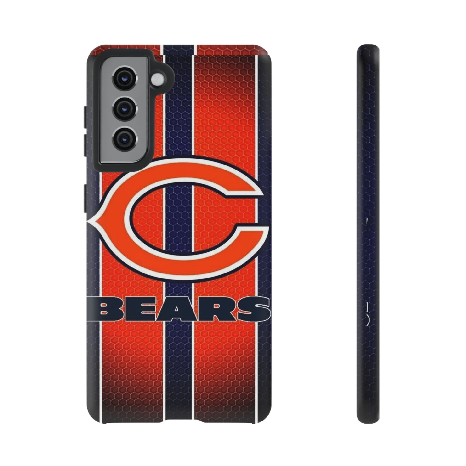 Chicago Bears Stripes Football Phone Case, Tough Cases for iPhones, Samsung, and Pixel