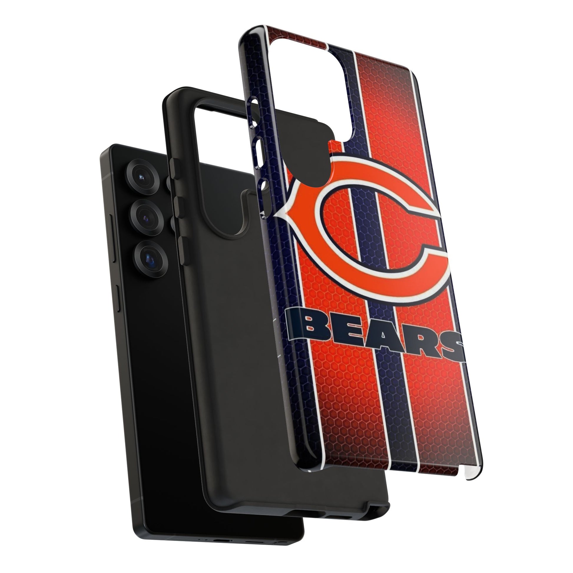 Chicago Bears Stripes Football Phone Case, Tough Cases for iPhones, Samsung, and Pixel
