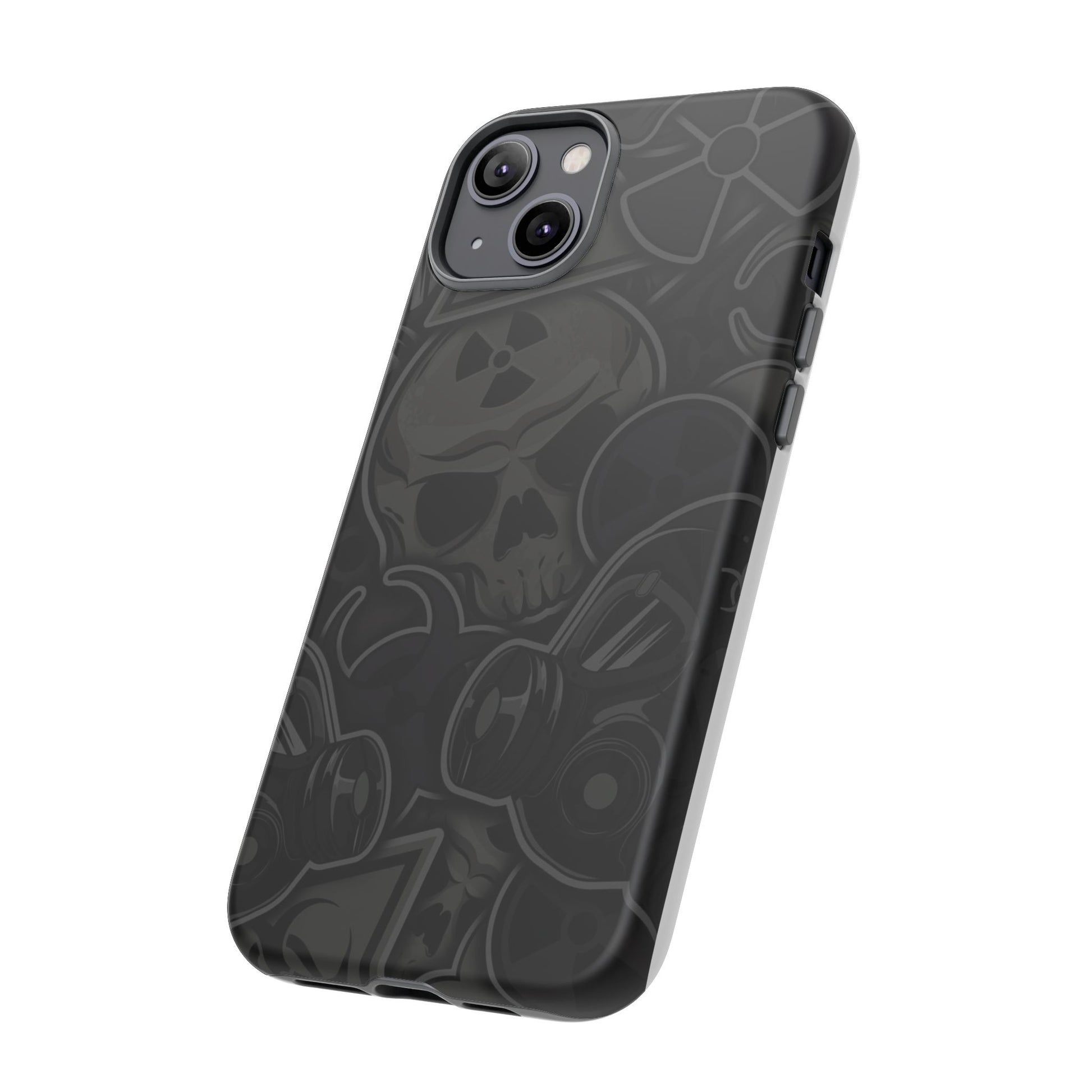 Tough Cases Phone Case, Edgy Skull Design Phone Cover, Gothic Cell Phone Shell