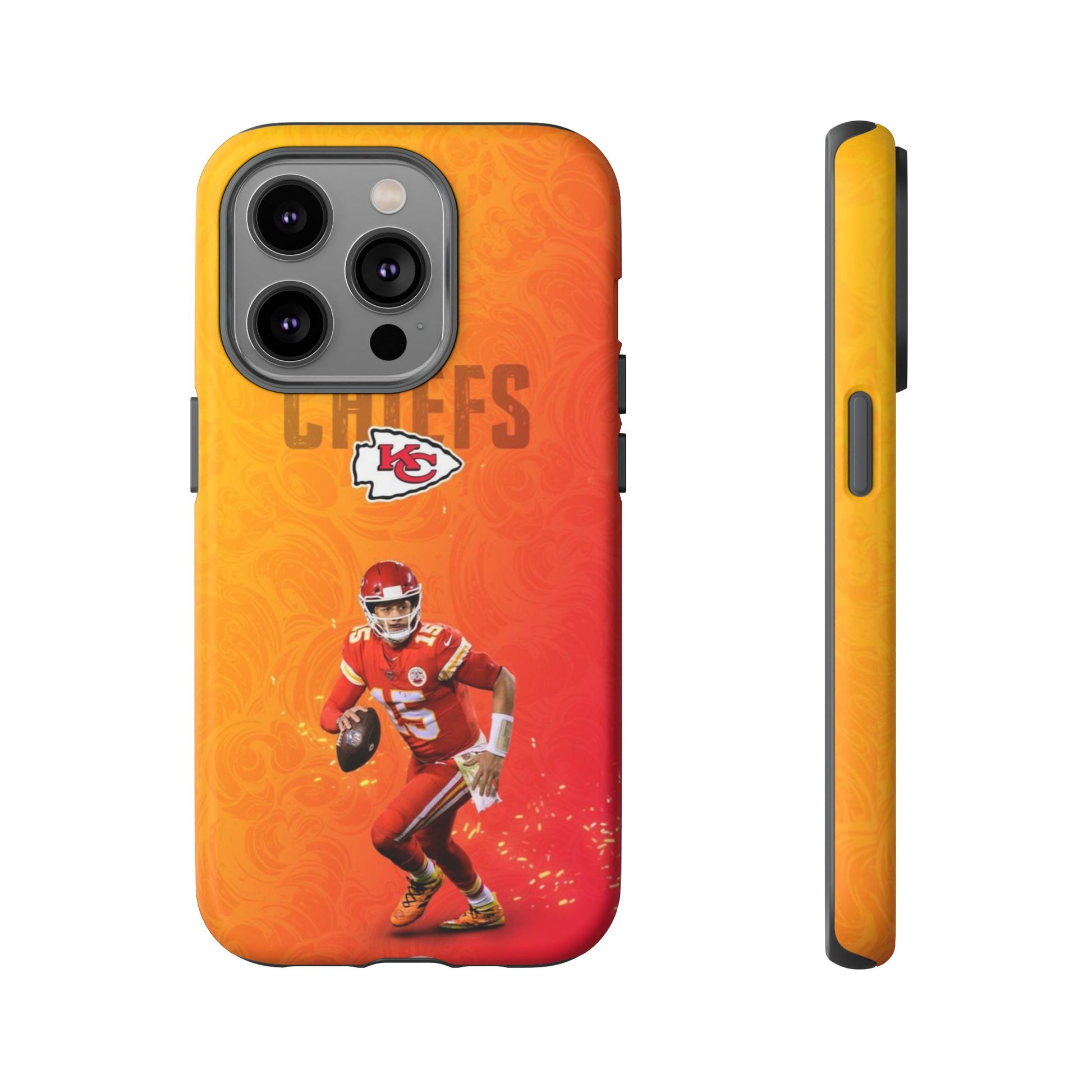Kansas City Chiefs Patrick Mahomes Football Tough Cases for iPhones, Samsung, and Pixel