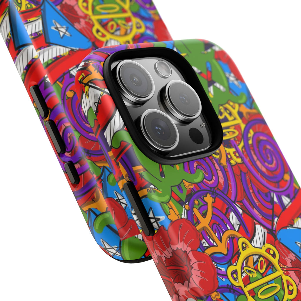Puerto Rico Taino Tribal Art Tough Cases for iPhones, Samsung, and Pixel