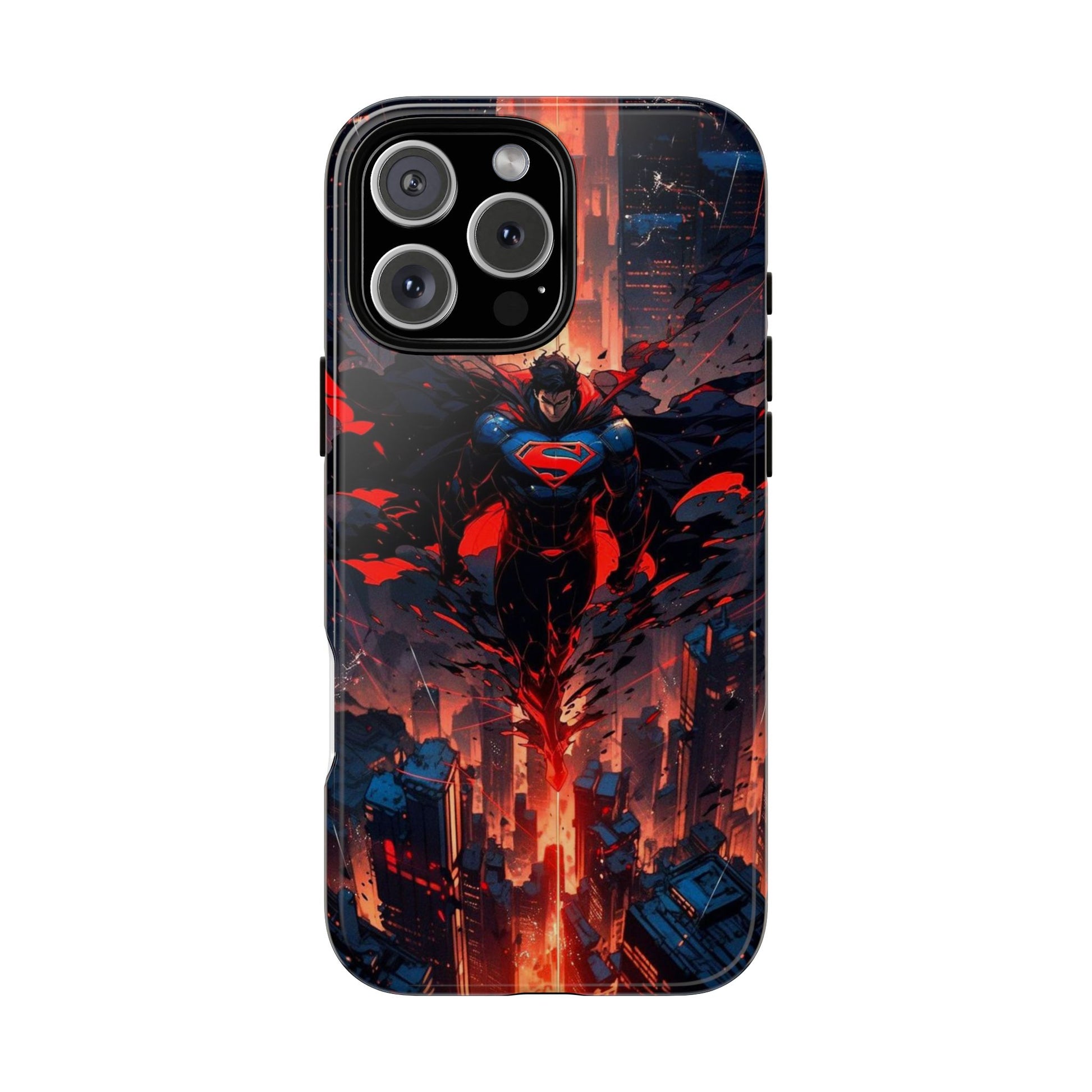 Anime Superman Tough Cases for iPhones, Samsung, and Pixel