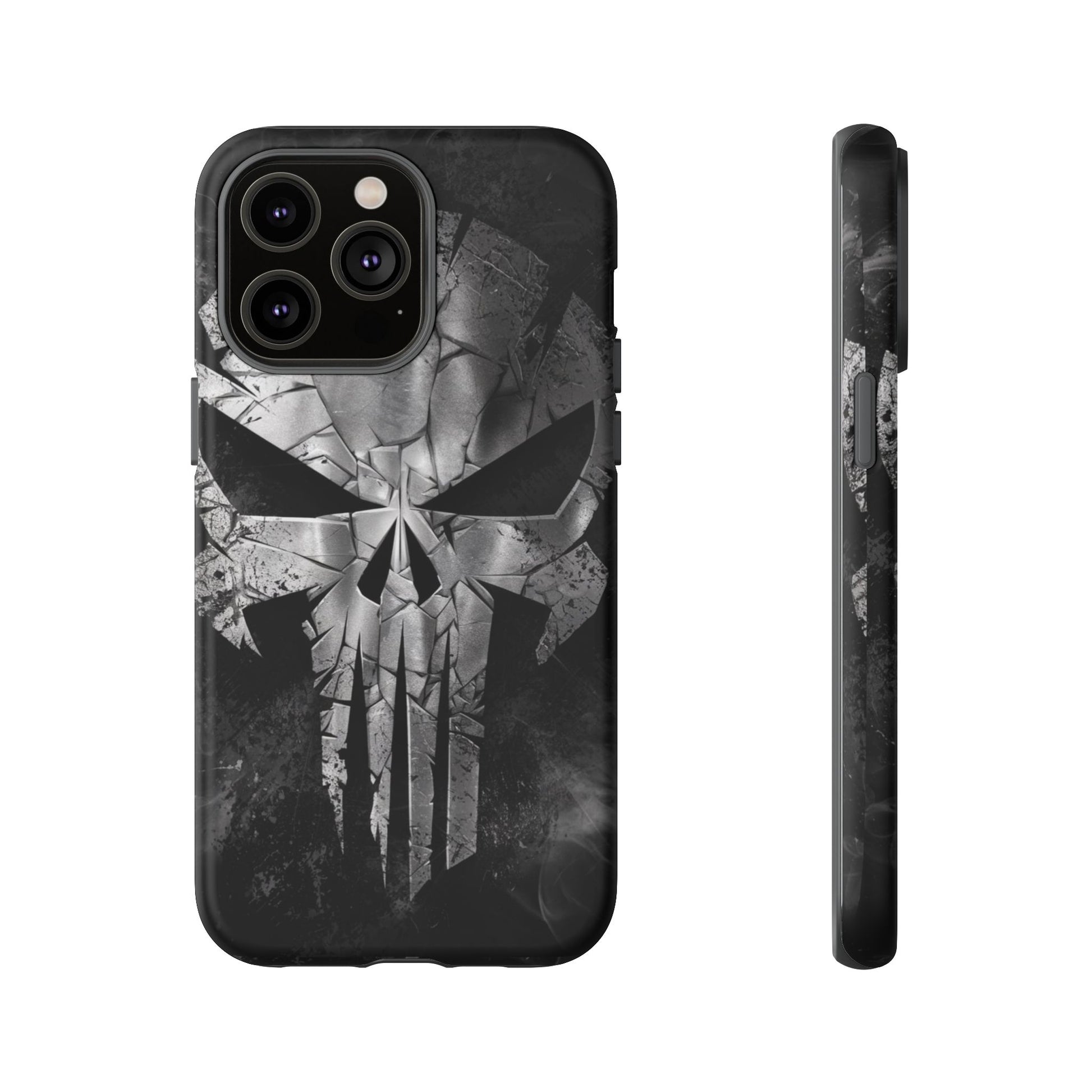 The Punisher Logo Art Tough Cases for iPhones, Samsung, and Pixel
