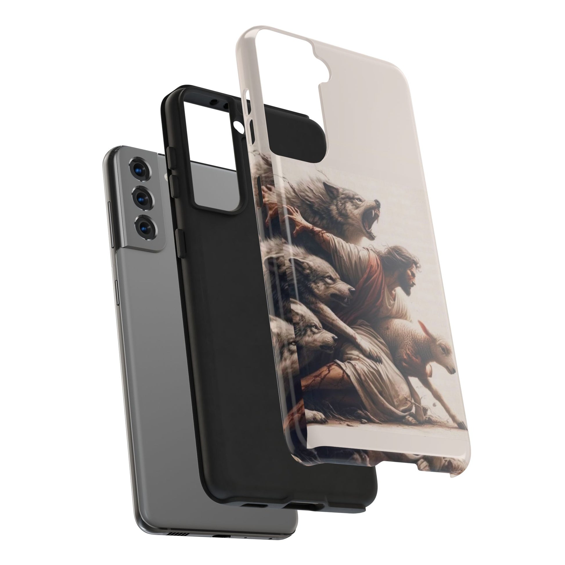 Jesus x Wolves Christian Themed Tough Phone Cases for Iphones & Samsung Phones