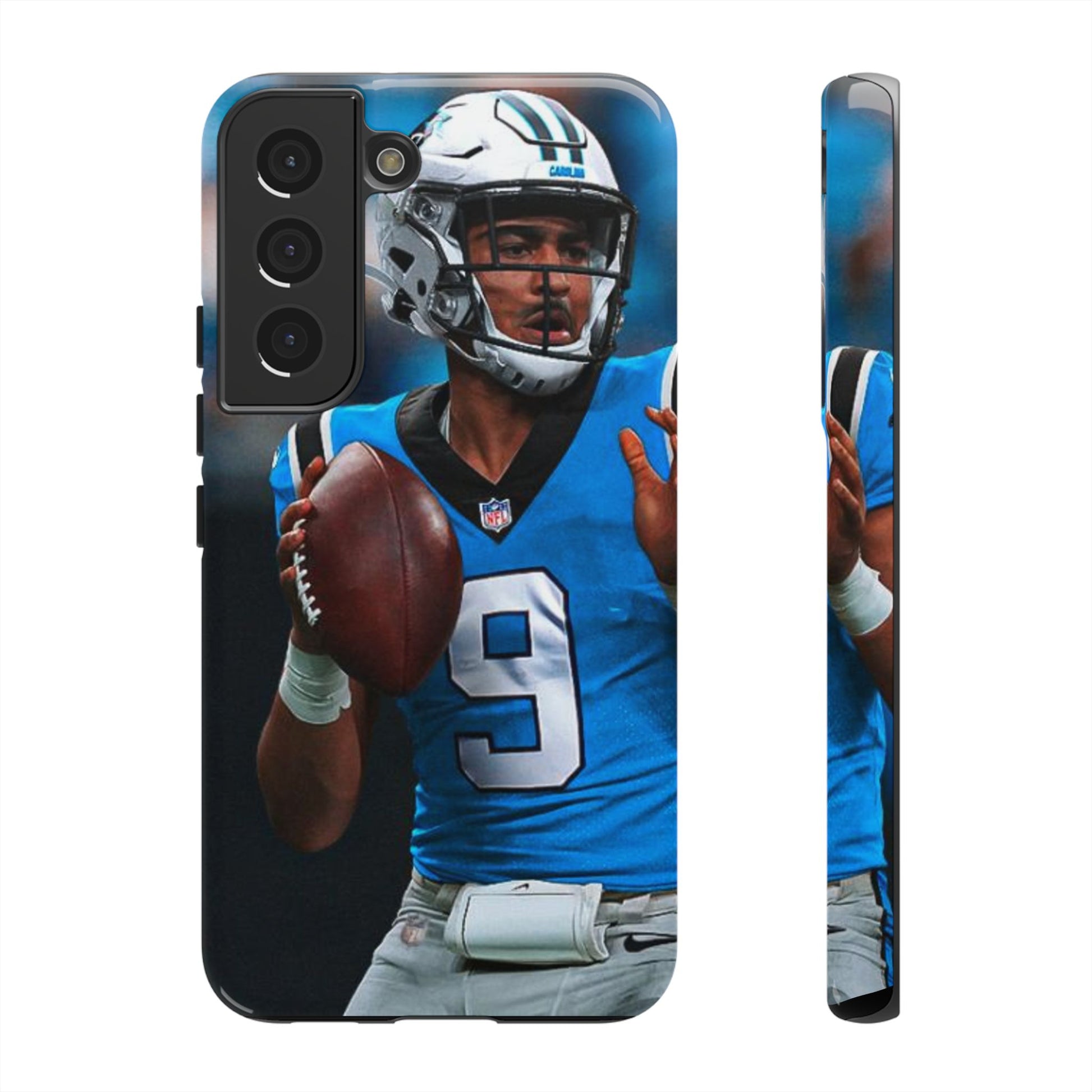 Carolina Panthers Bryce Young Football Tough Cases for iPhones, Samsung, and Pixel