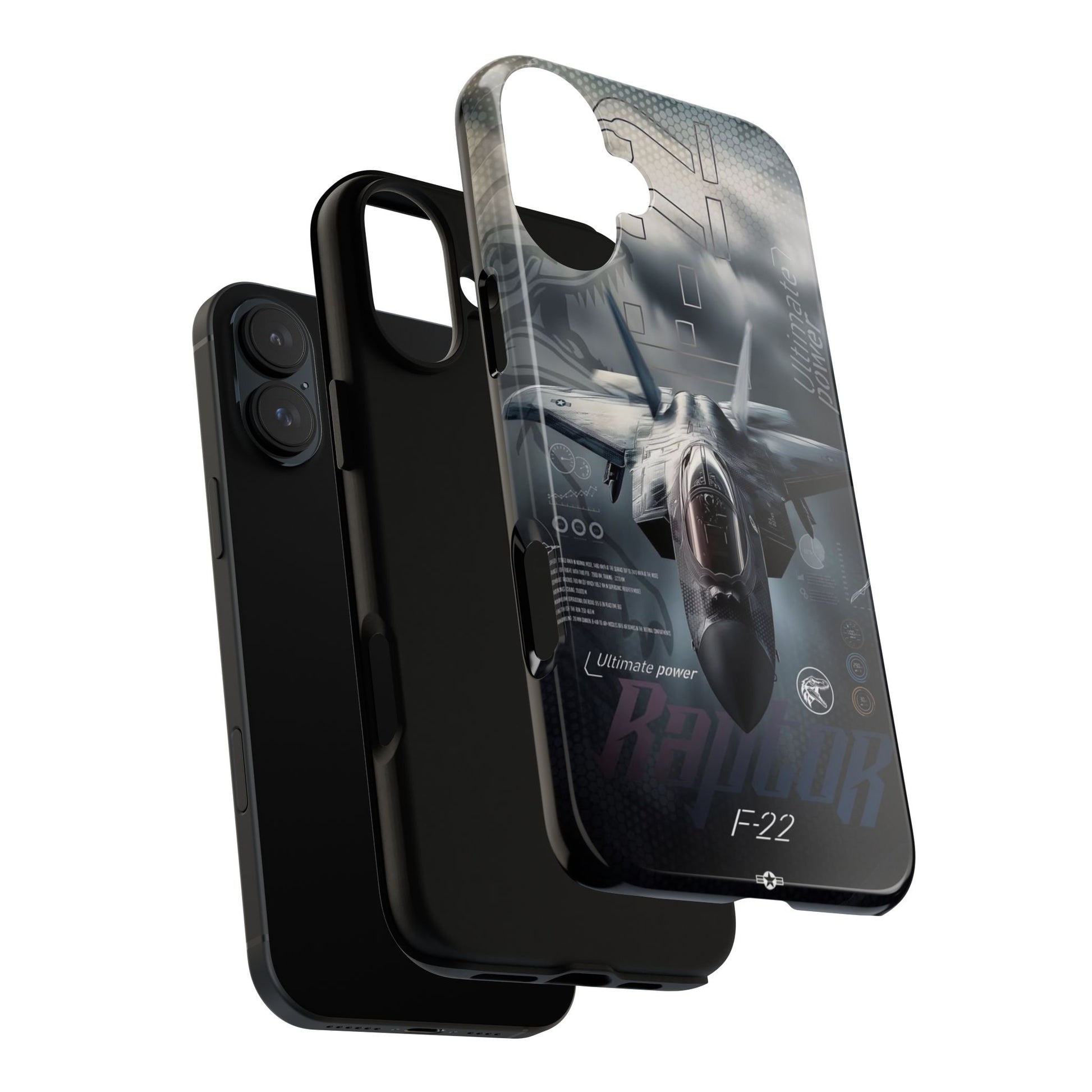 F-22 Raptor Fighter Jet Tough Cases for iPhones, Samsung, and Pixel