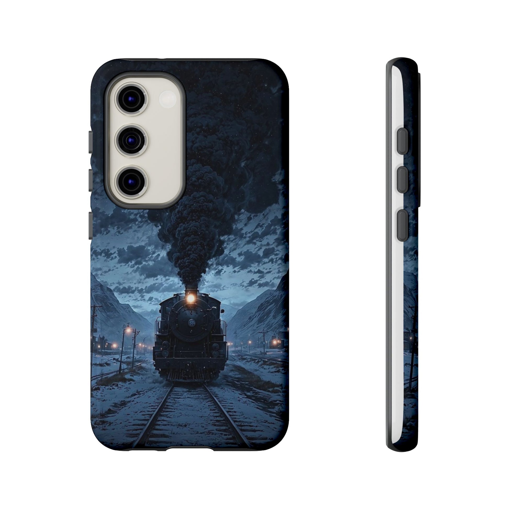 Steam Engine Train Themed Tough Cases for iPhones, Samsung, and Pixel