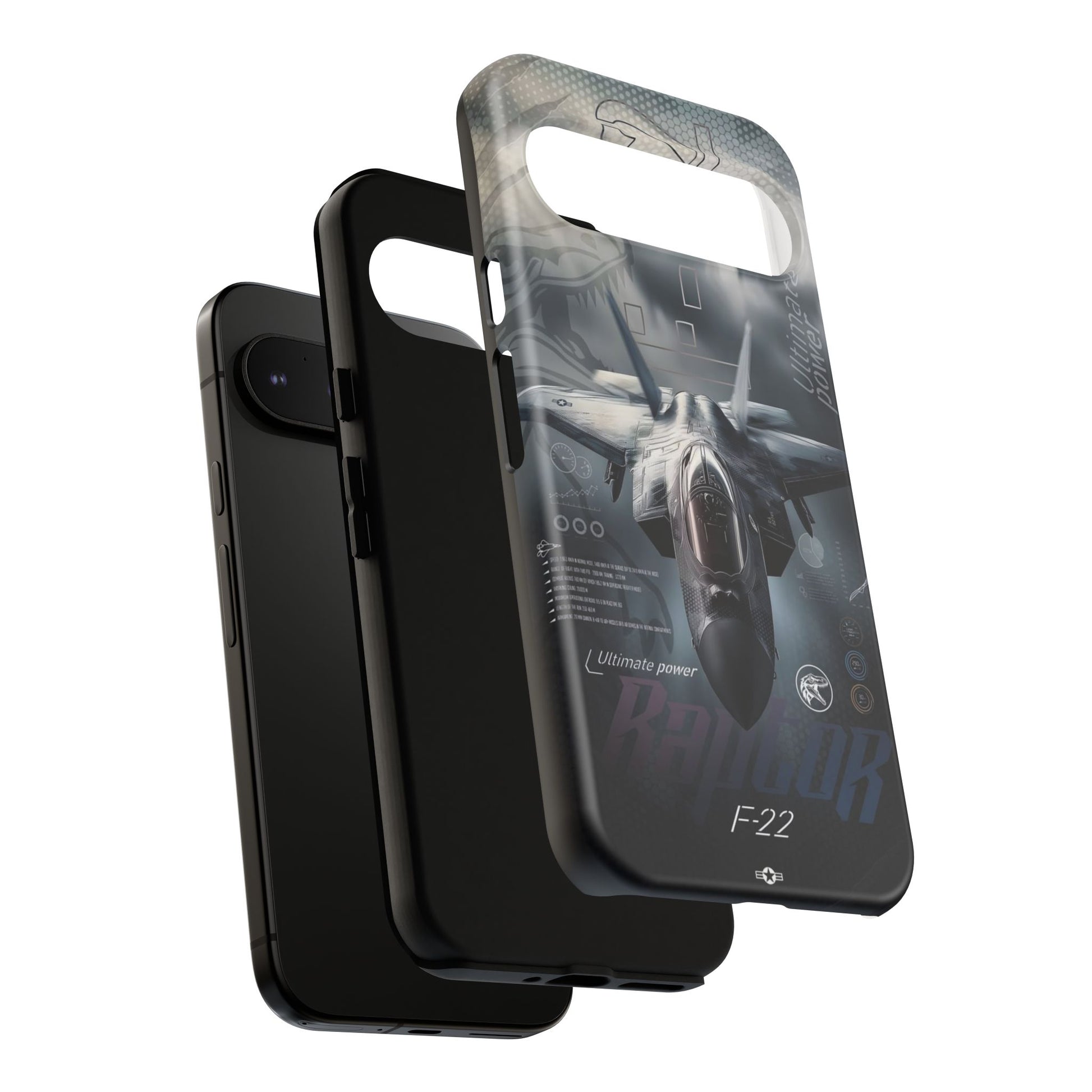 F-22 Raptor Fighter Jet Tough Cases for iPhones, Samsung, and Pixel