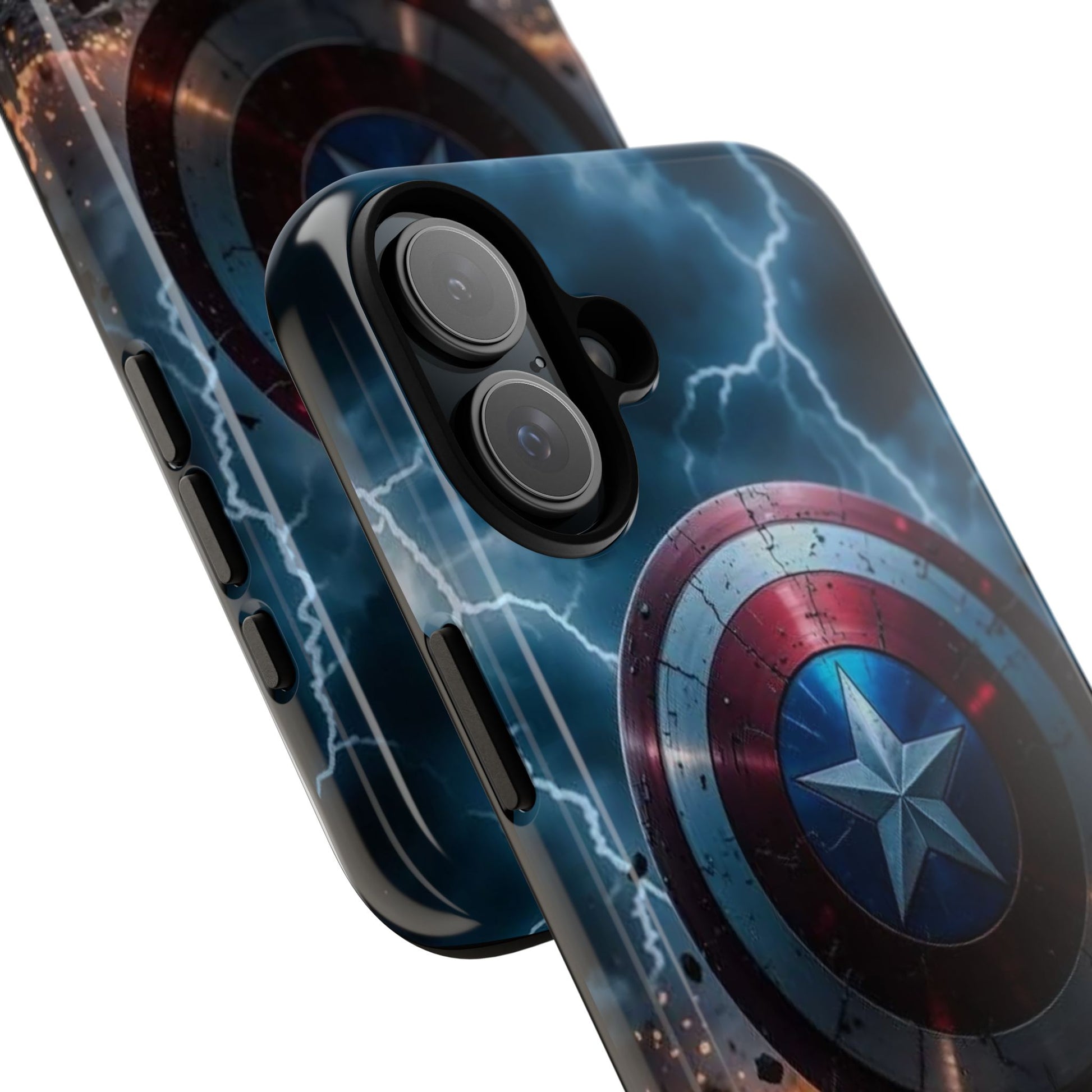 Captain America Shield Tough Cases for iPhones, Samsung, and Pixel