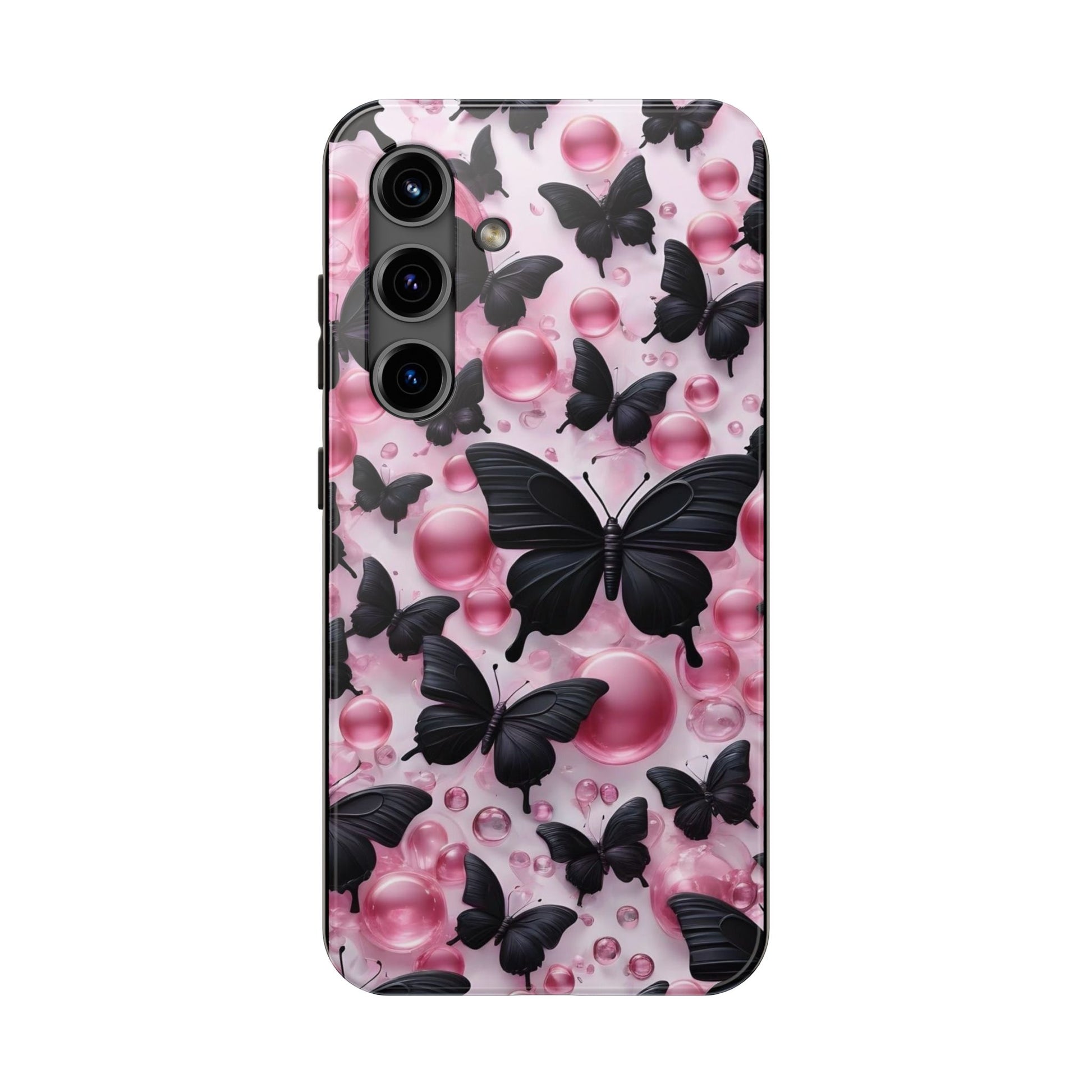 Pearls and Butterflies Theme Phone Cases for iPhones & Samsung Phones