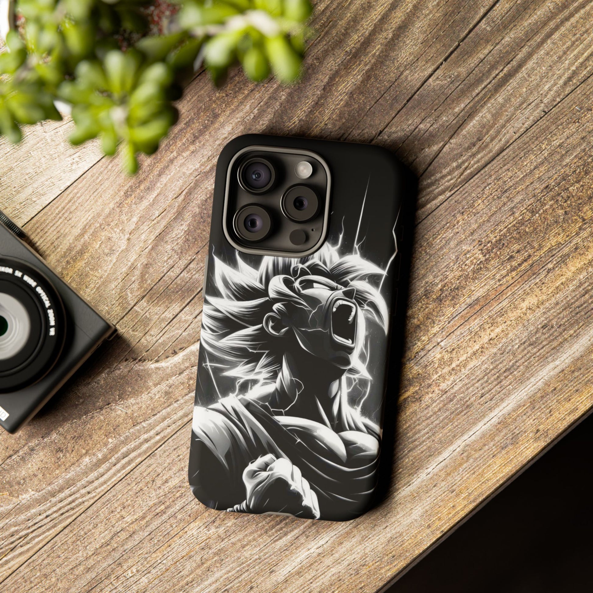 Anime Saiyan Rage Dragon ball Z Tough Cases for iPhones, Samsung, and Pixel