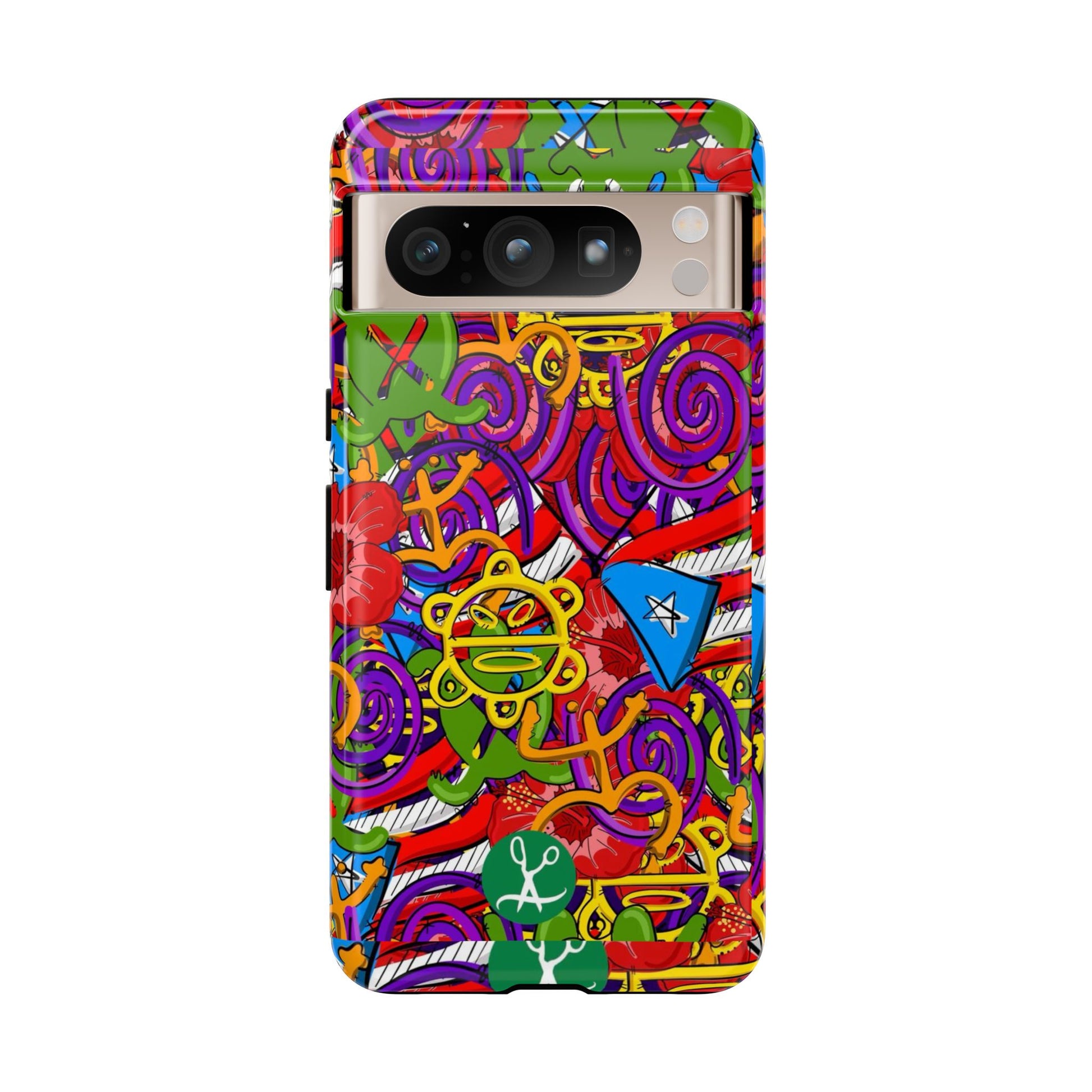 Puerto Rico Taino Tribal Art Tough Cases for iPhones, Samsung, and Pixel