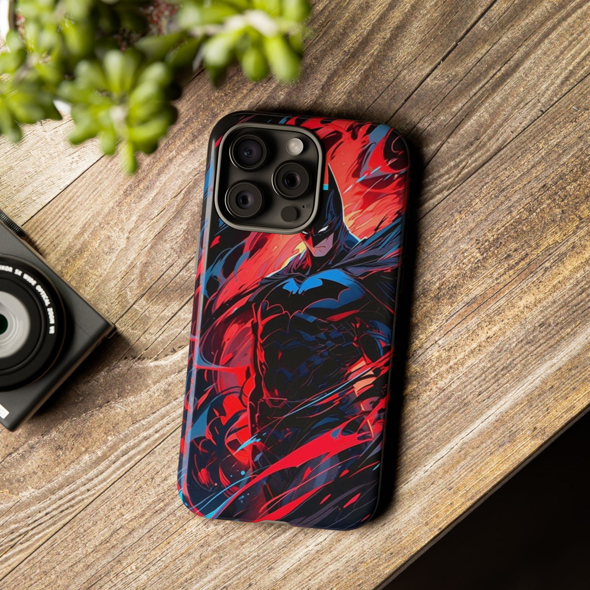 The Dark Knight Batman Art Tough Cases for iPhones, Samsung, and Pixel