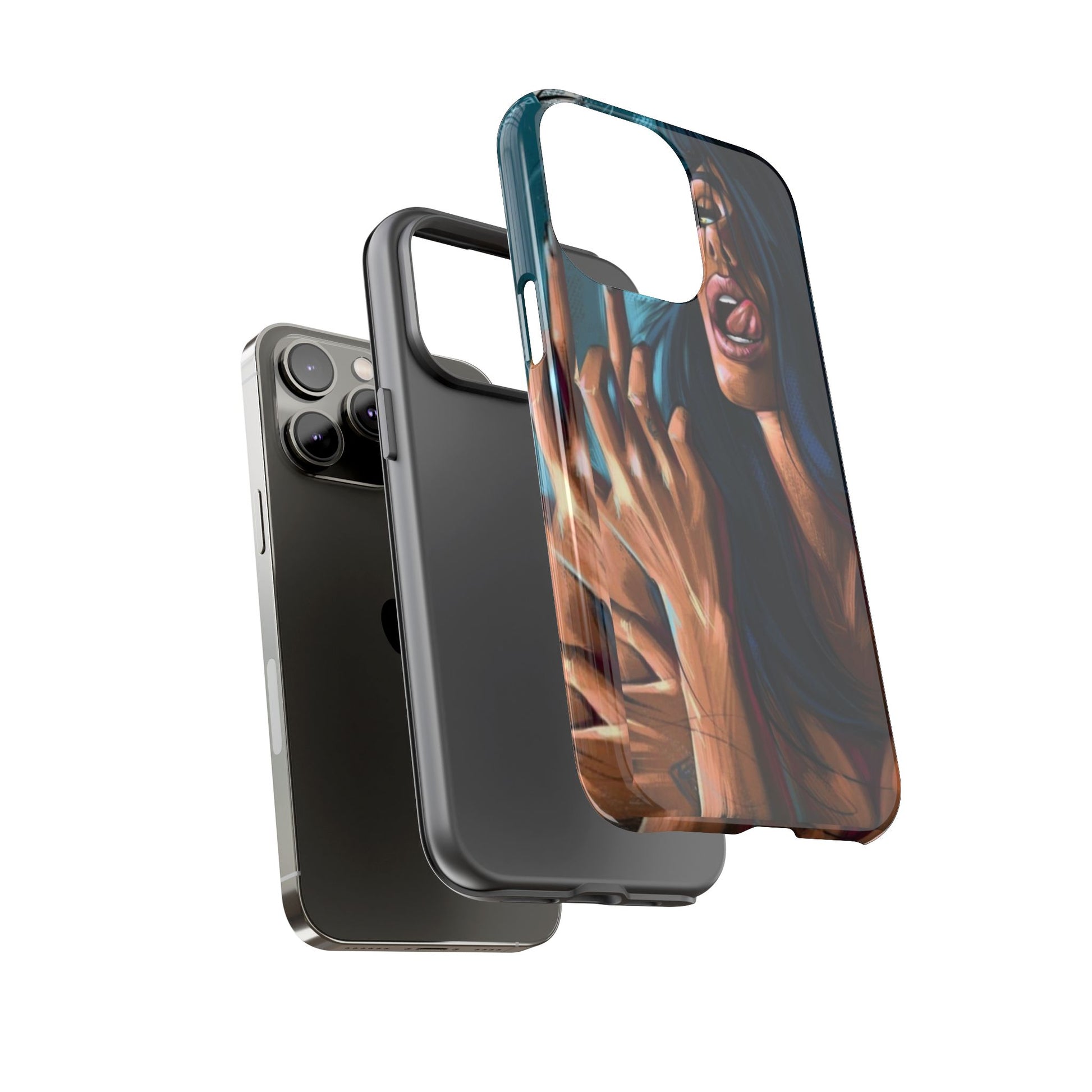 Tough Girl Theme Urban Design Cases for iPhones, Samsung, and Pixel