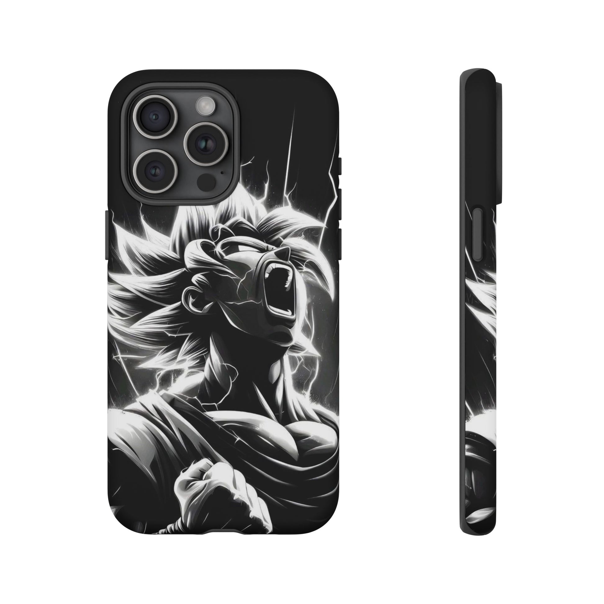 Anime Saiyan Rage Dragon ball Z Tough Cases for iPhones, Samsung, and Pixel