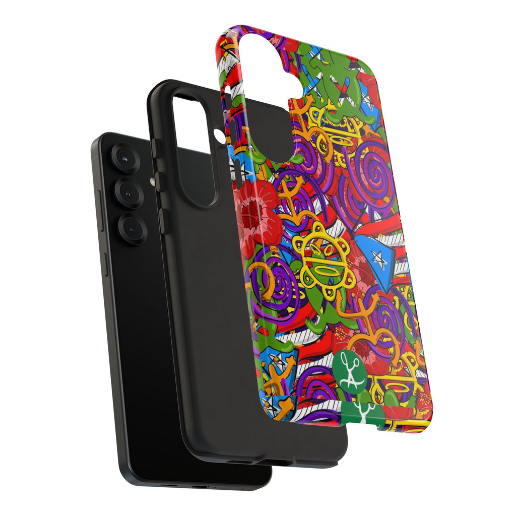 Puerto Rico Taino Tribal Art Tough Cases for iPhones, Samsung, and Pixel