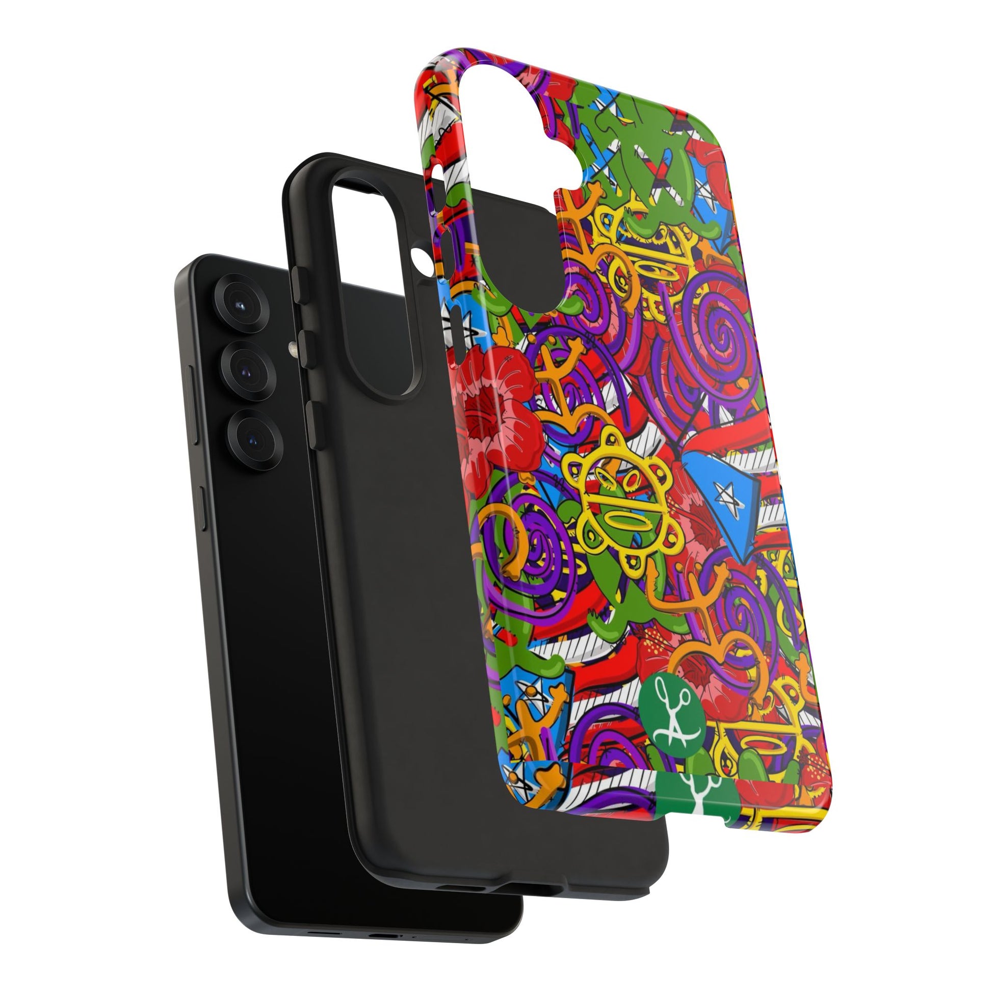 Puerto Rico Taino Tribal Art Tough Cases for iPhones, Samsung, and Pixel
