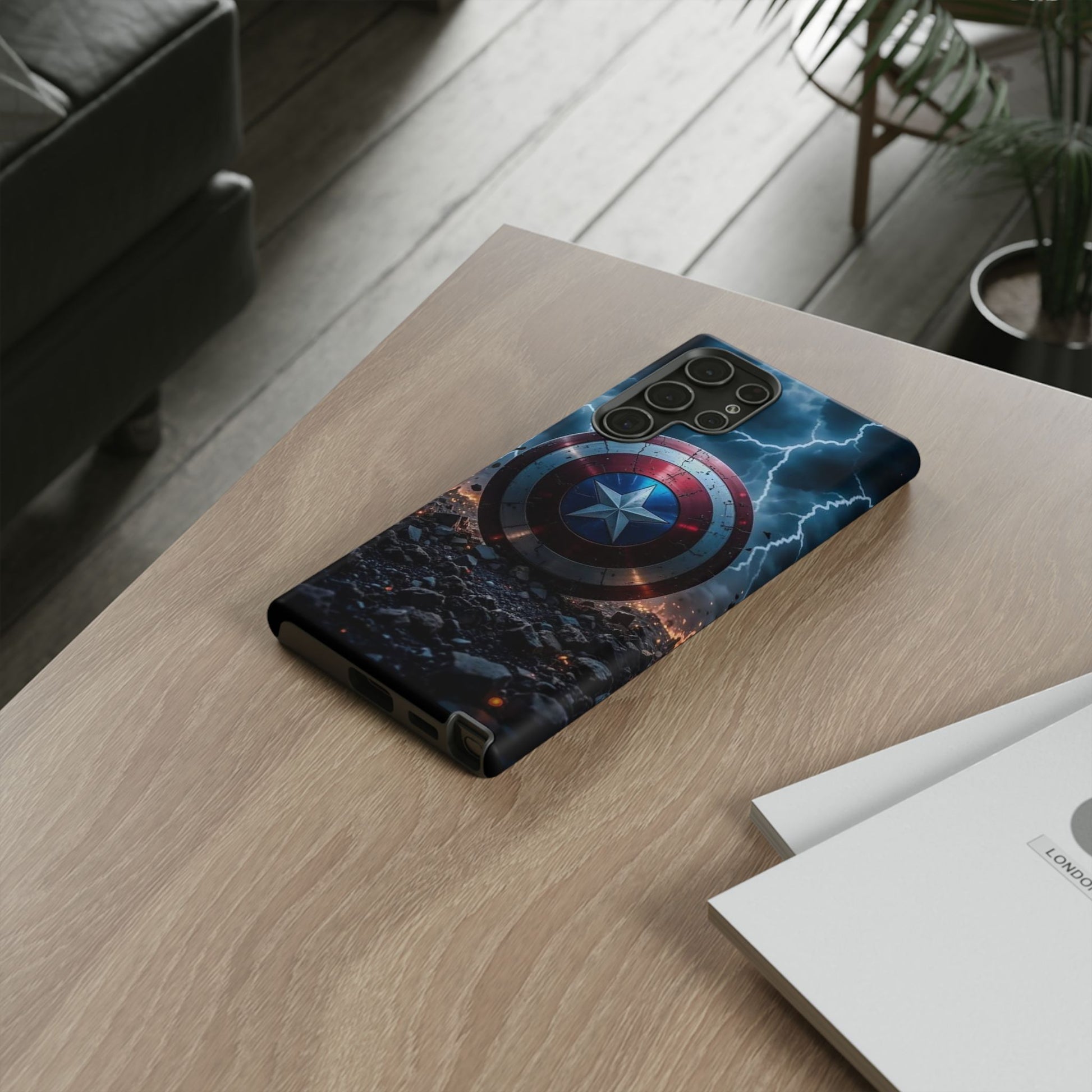 Captain America Shield Tough Cases for iPhones, Samsung, and Pixel