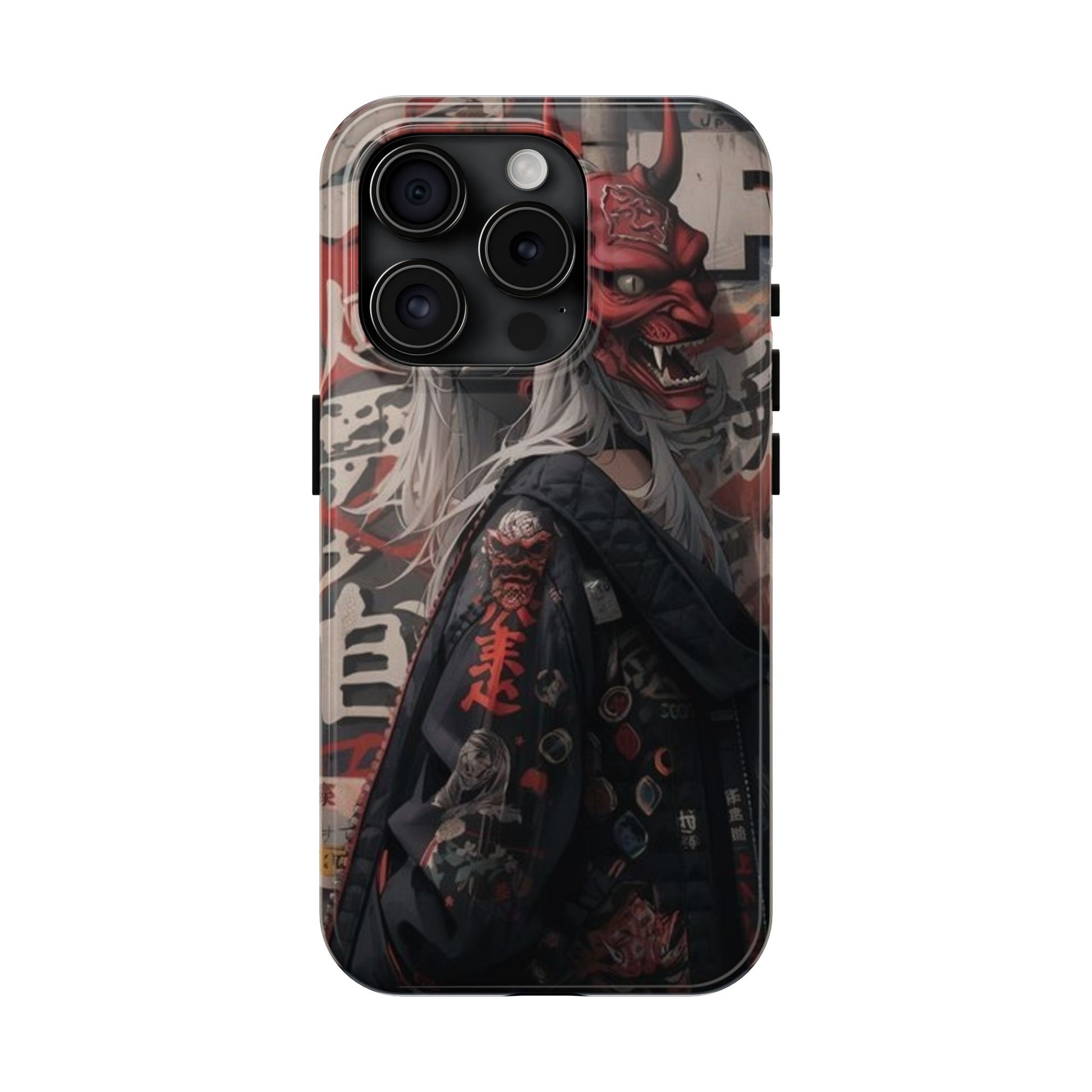 Anime Kabuki Mask Theme Phone Cases for Iphones & Samsung Durable