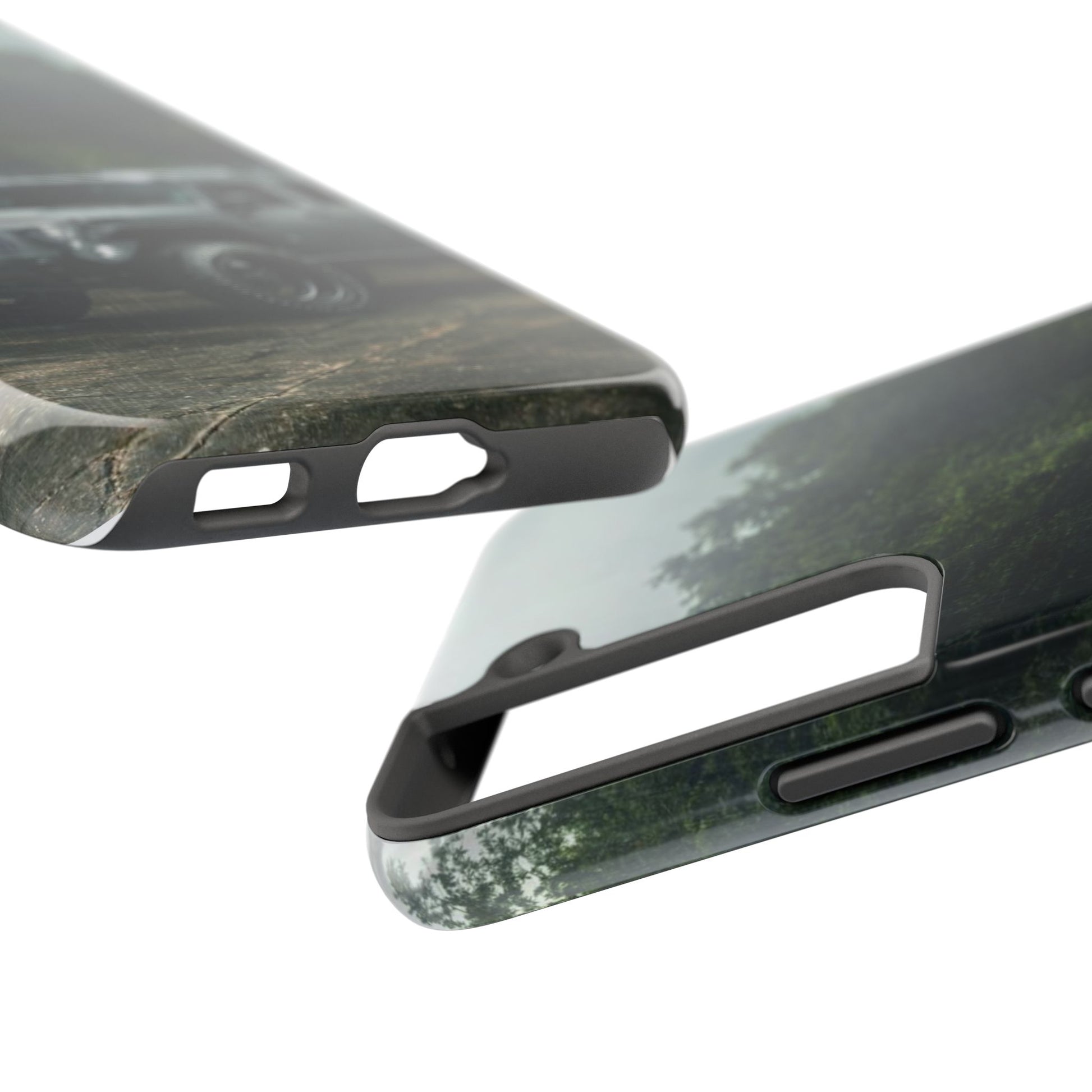 Custom Jeep in Rain Artistic Tough Phone Cases for Iphones & Samsung Phones