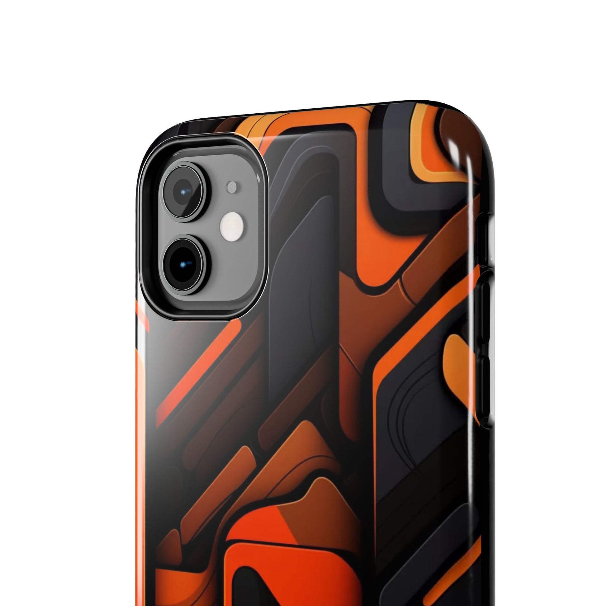 Orange Abstract Art Design Phone Case for Select iPhones & Samsung Galaxy Phones