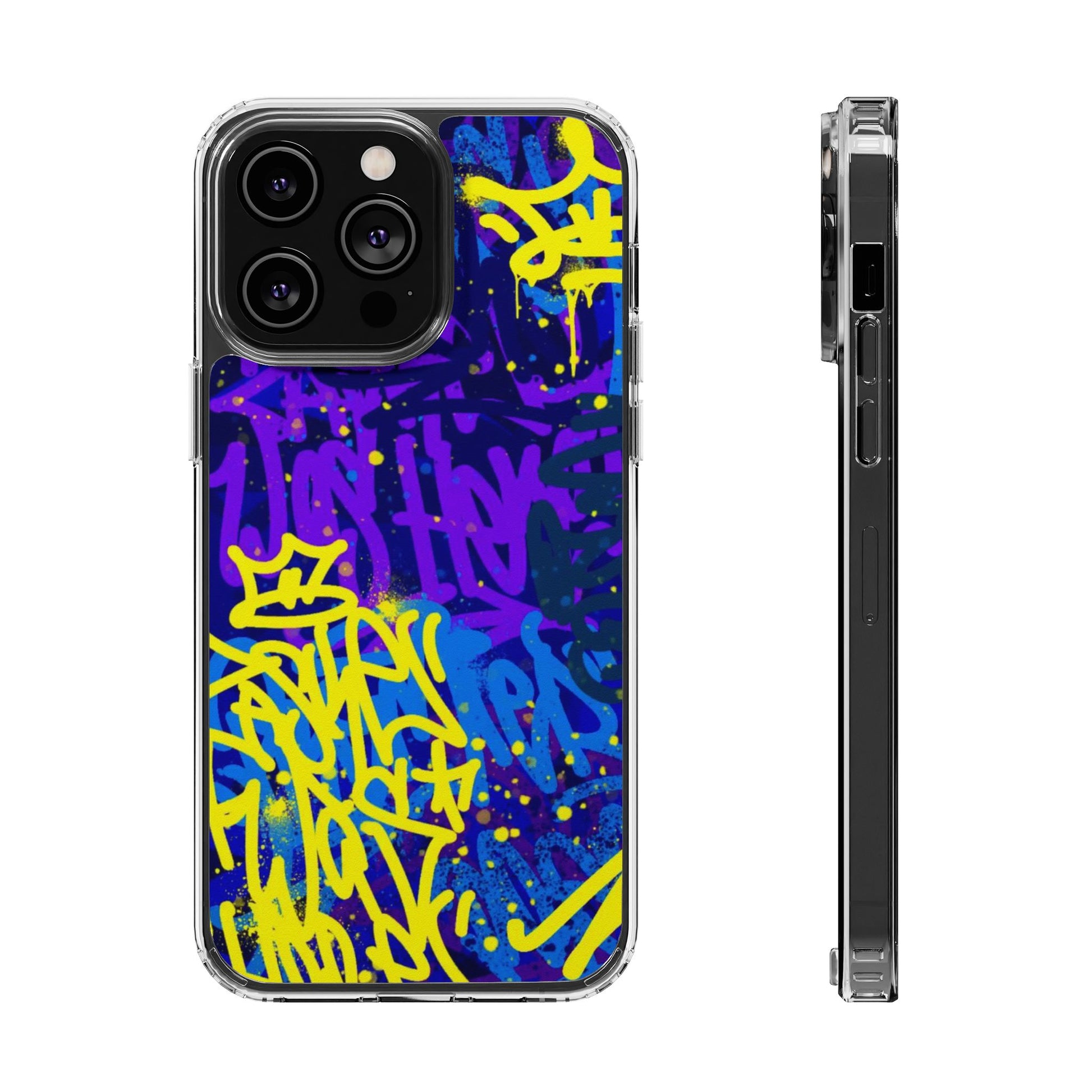Phone Case, Graffiti Hip Hop Design for Select Iphones and Samsung, Clear Cover,